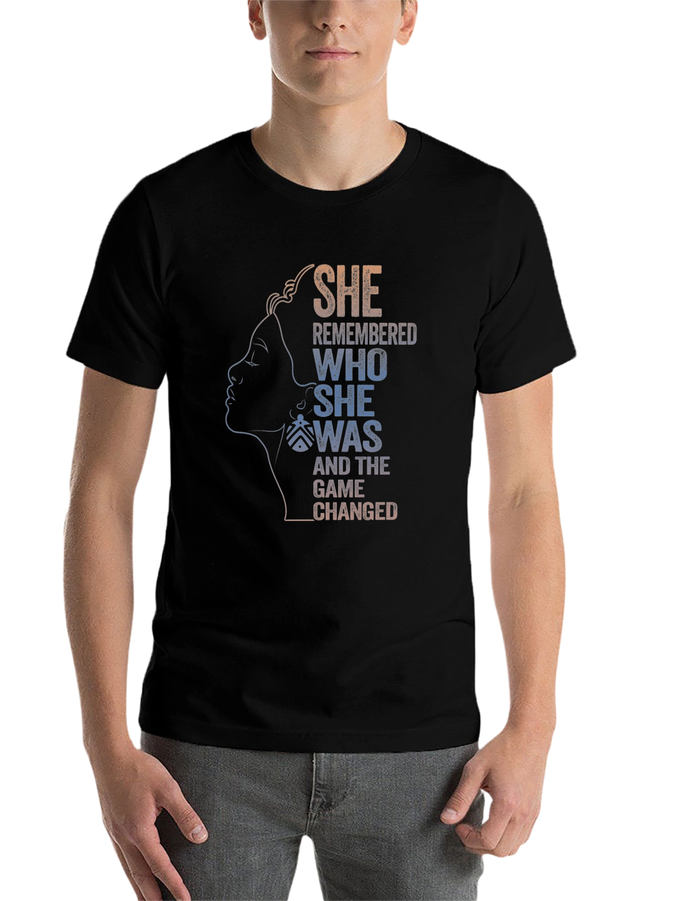 Black She Remembered Who She Was T-Shirt view 7