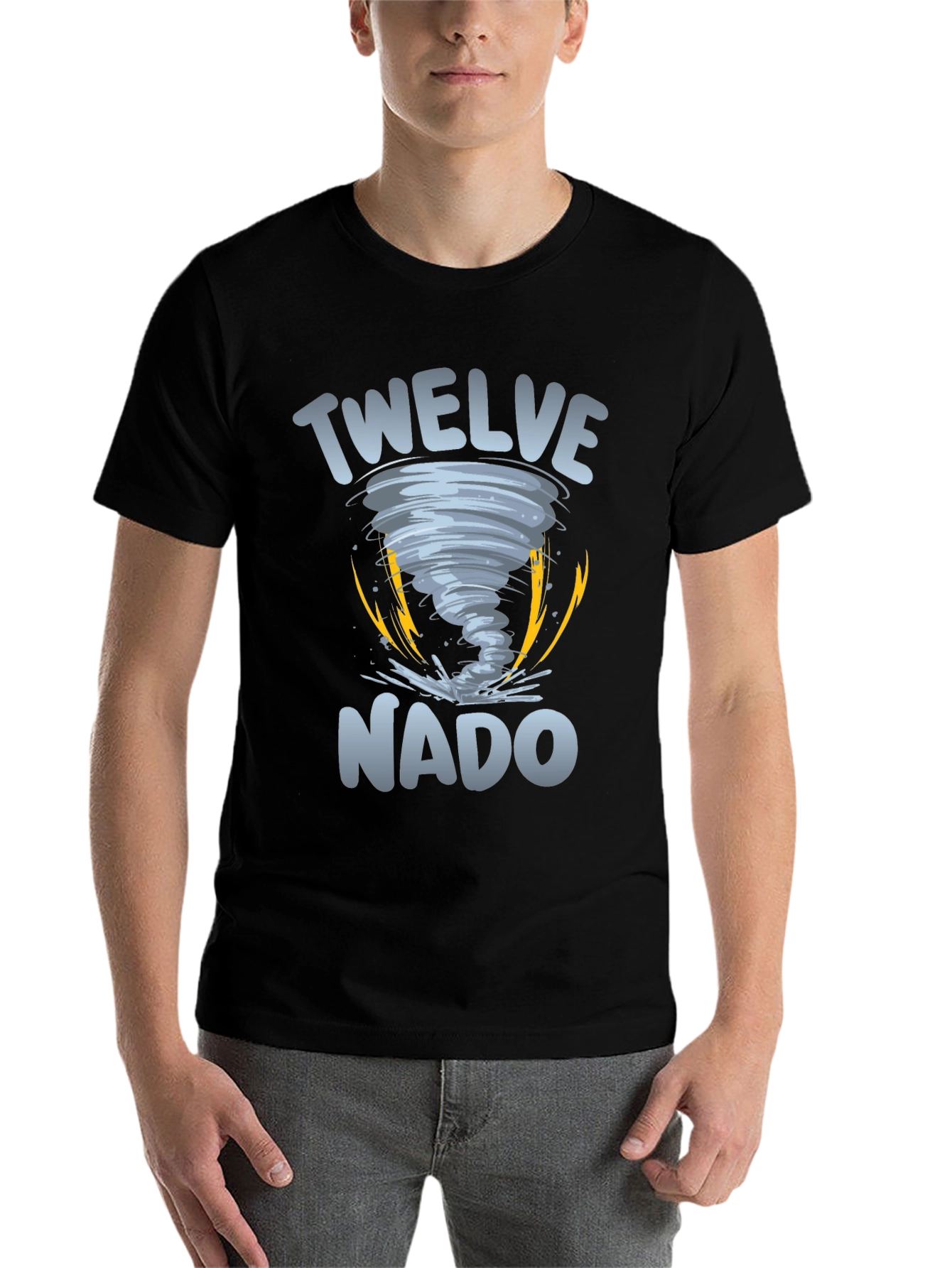Black Twelve-Nado Graphic Black T-Shirt view 7