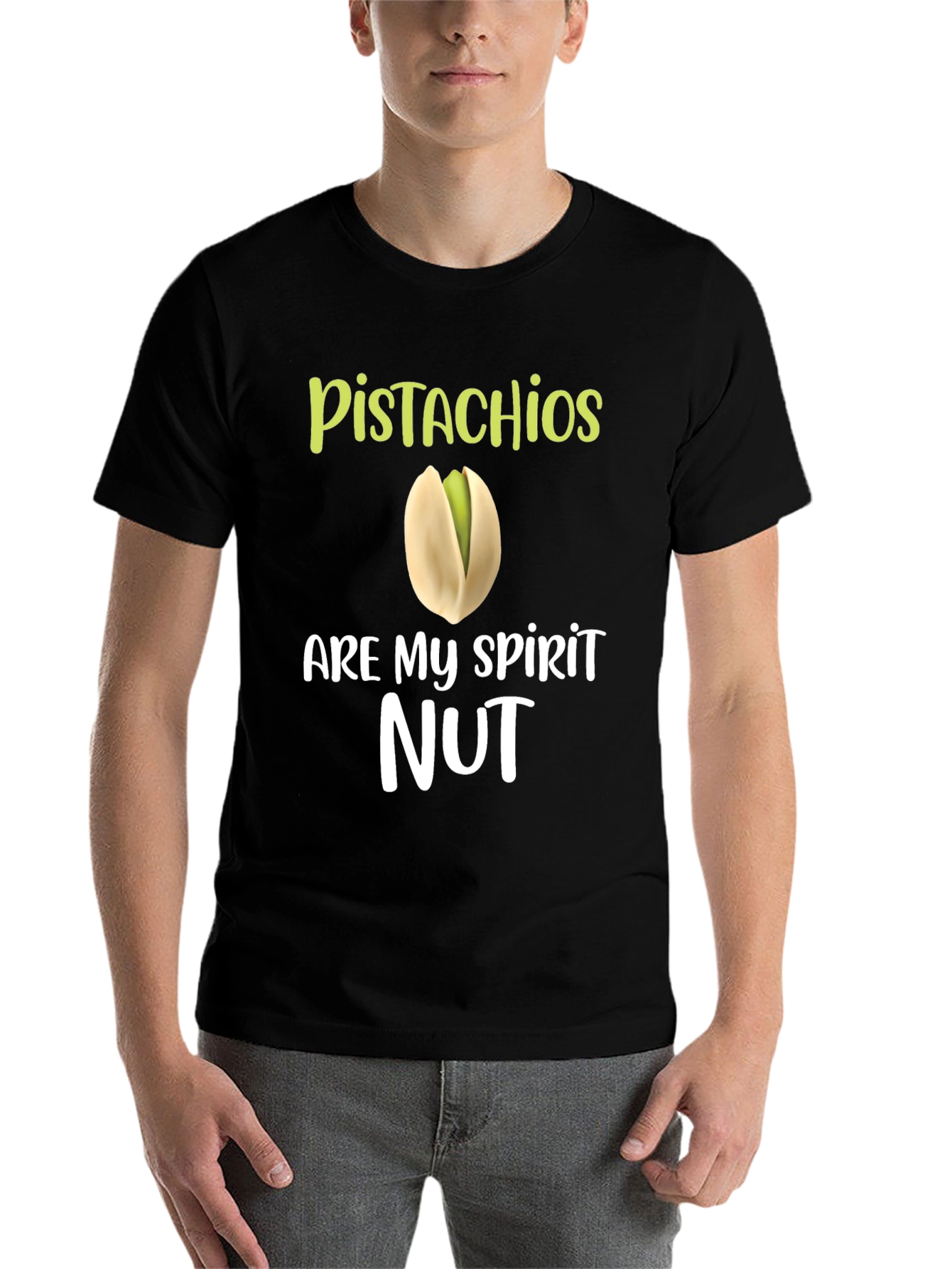 Black Pistachios Are My Spirit Nut Graphic T-Shirt view 7