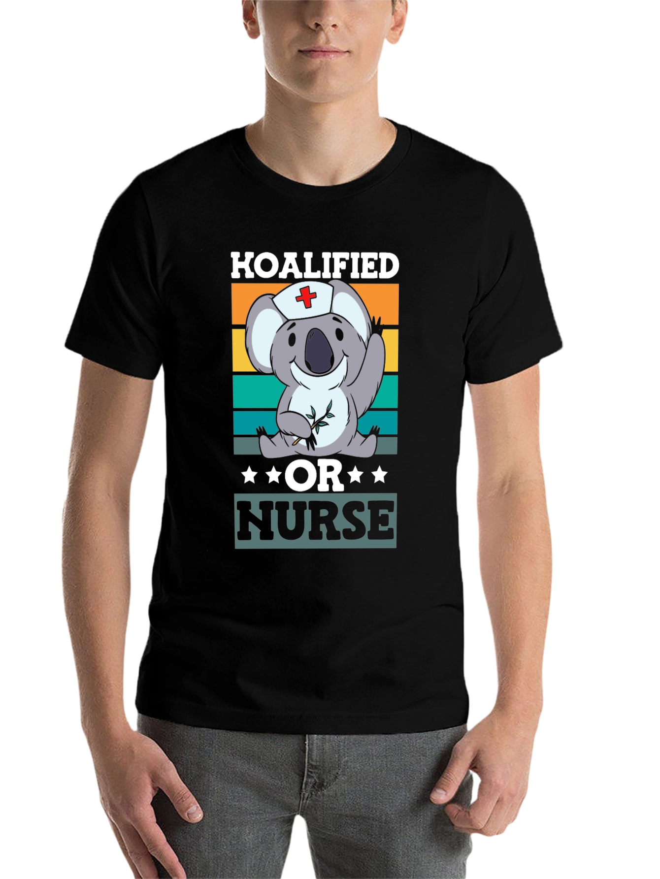 Black Koalified Nurse Graphic T-Shirt view 7