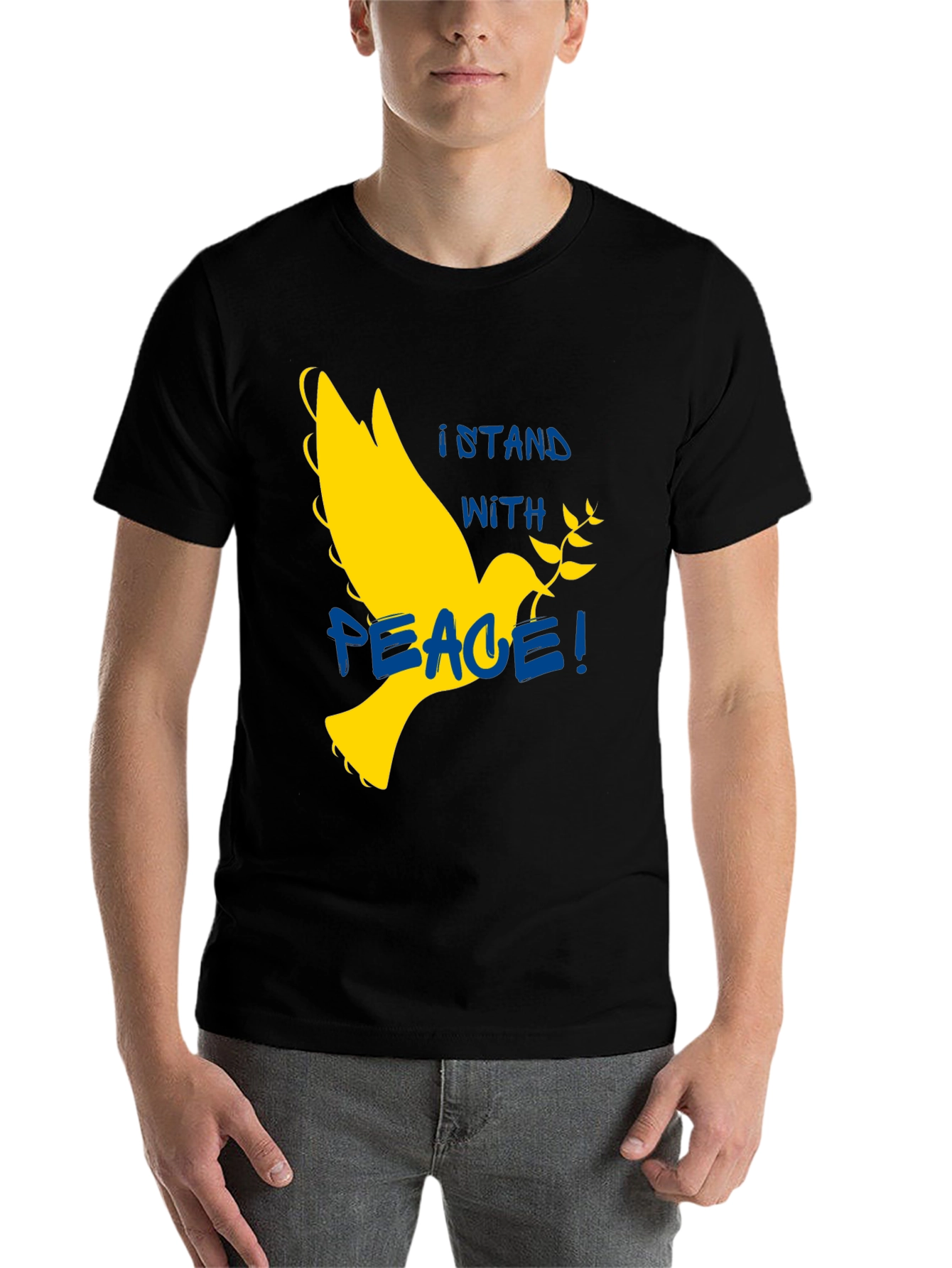 Black Stand With Peace T-Shirt view 7