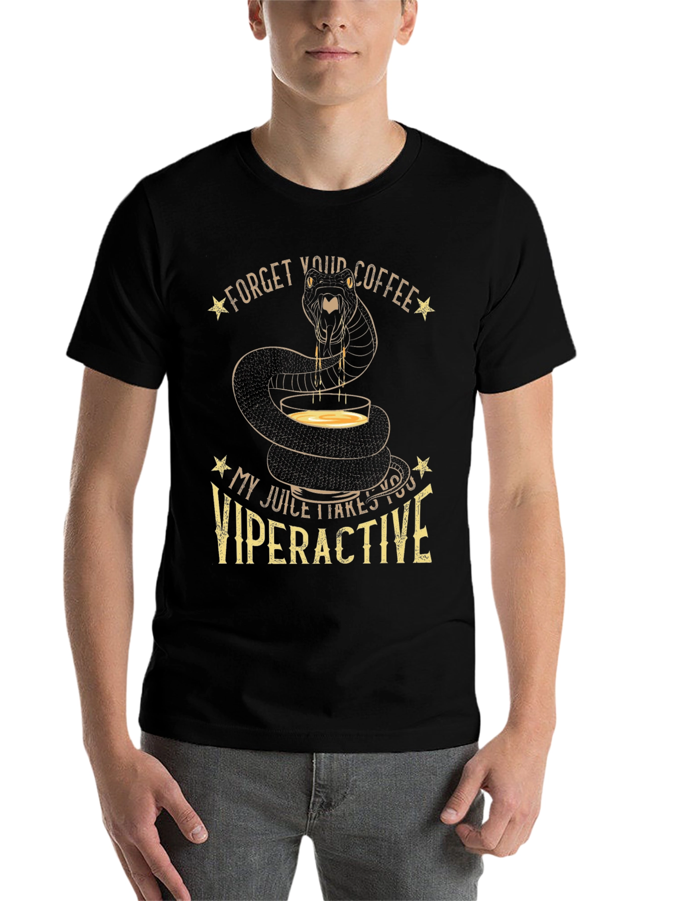 Black Viperactive T-Shirt - Snake Juice, Forget Coffee view 7