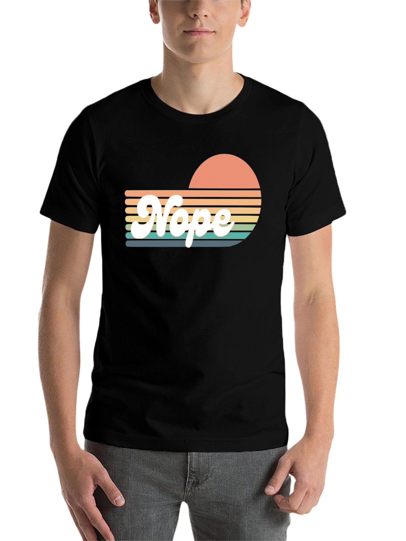 Retro Nope T-Shirt - Sunset Vibes - 7