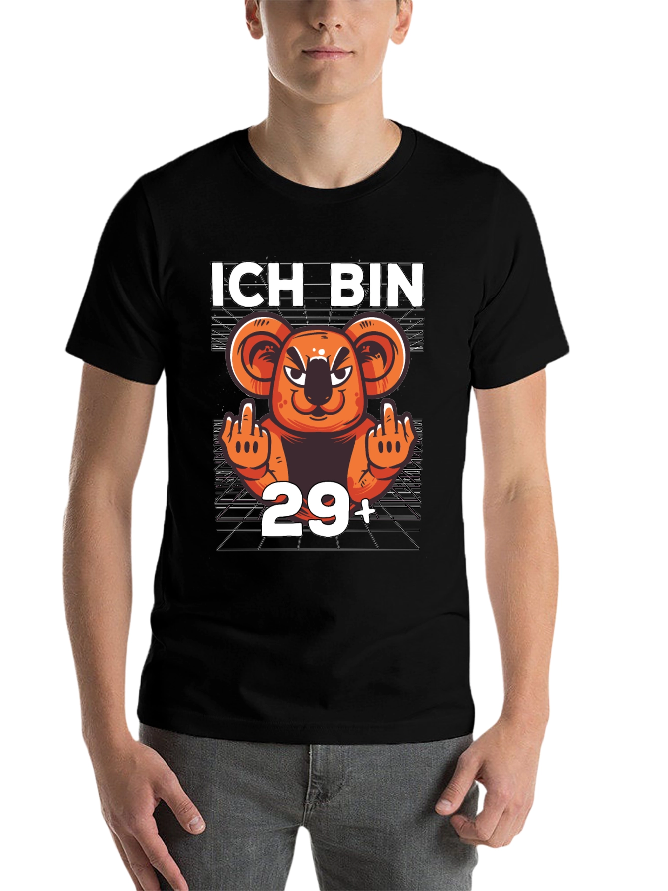 Black Ich Bin 29+ Koala T-Shirt view 7