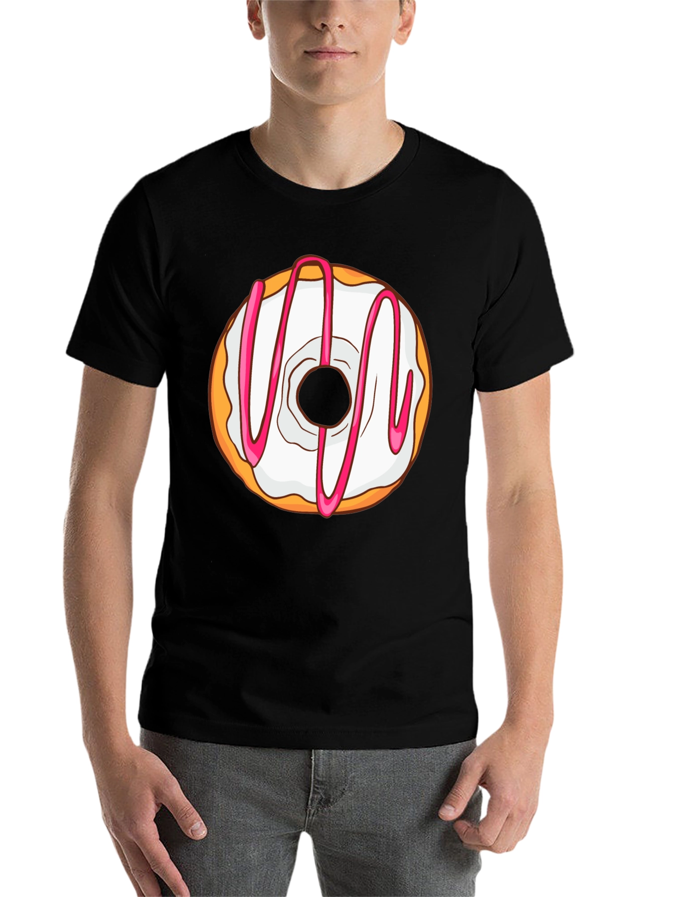 Black Donut Graphic Tee - Sweet Treat T-Shirt view 7