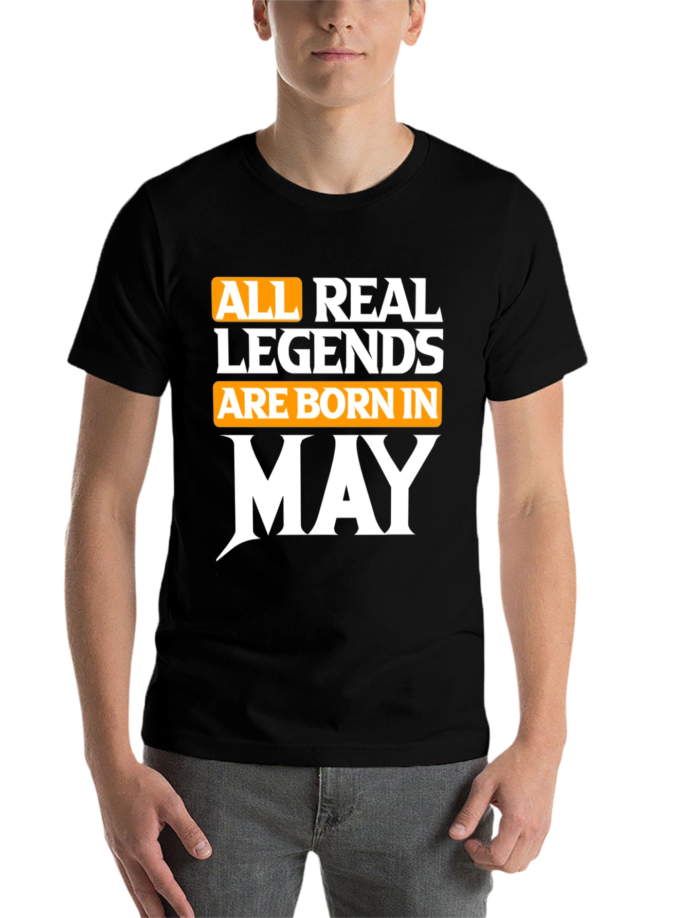 Black Born in May Legend T-Shirt view 7