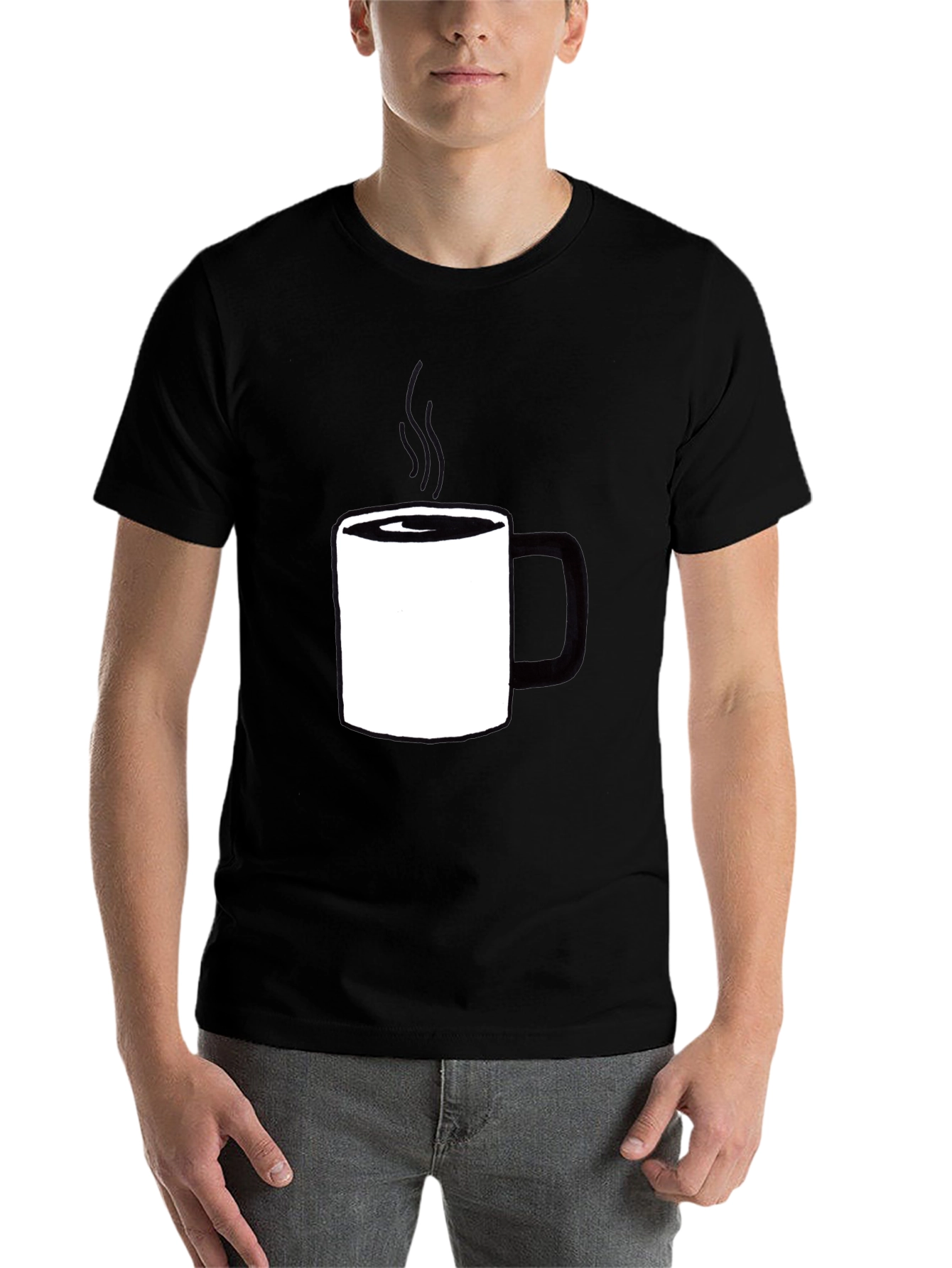 Black Coffee Mug Graphic Tee - Casual Comfort view 7