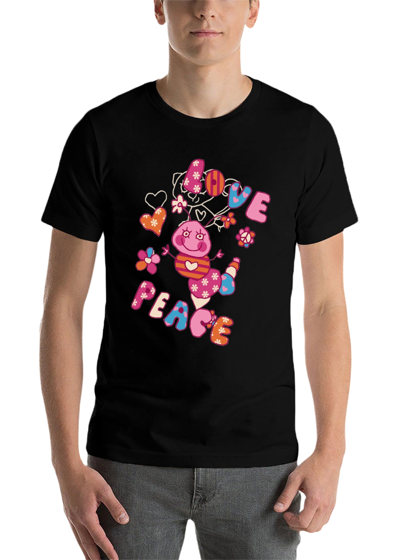 Black Love and Peace Graphic Tee view 7