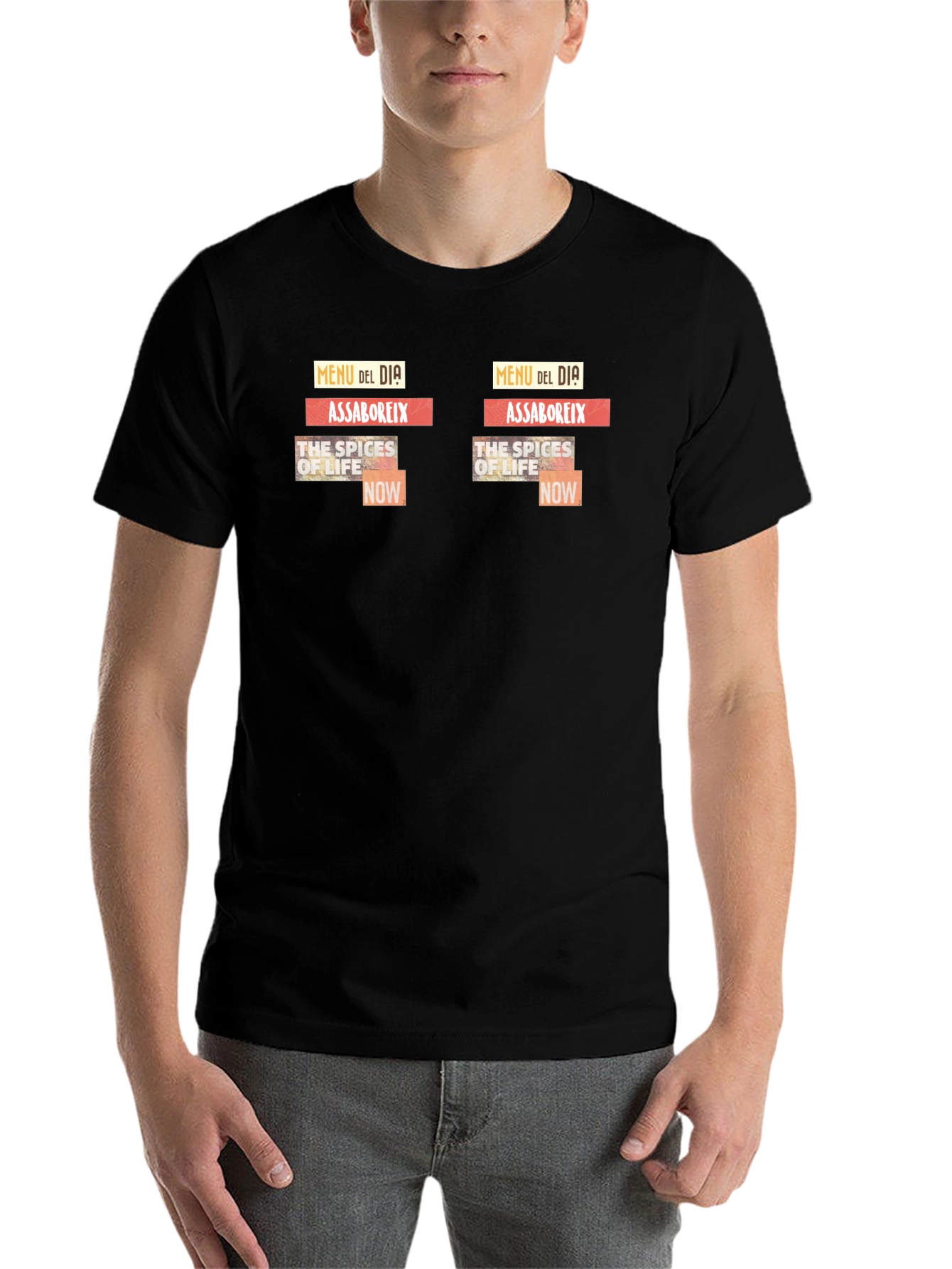 Black Menu Del Dia T-Shirt: The Spices of Life view 7