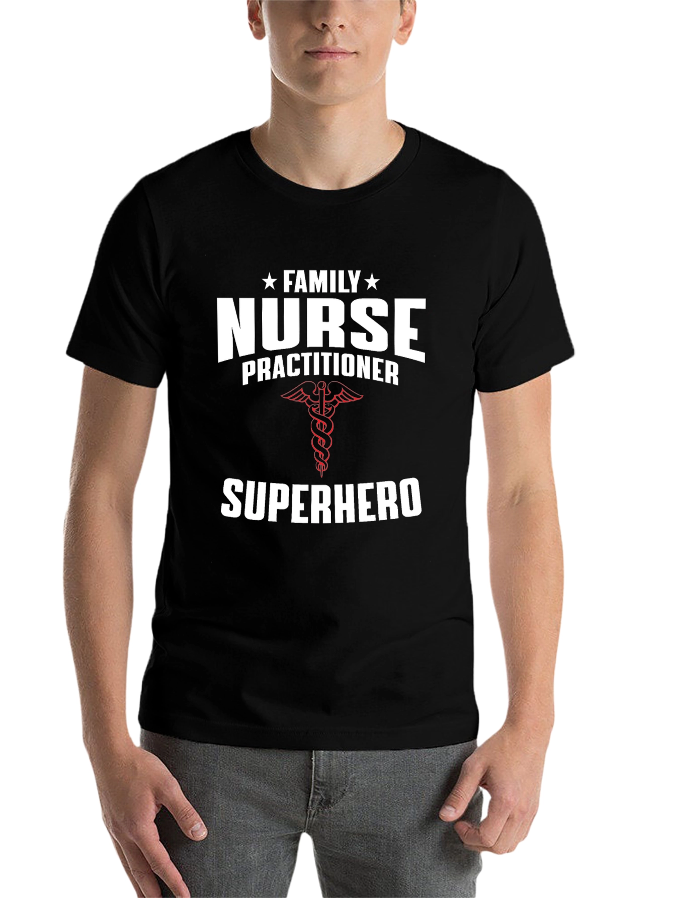 Black Family Nurse Practitioner Superhero T-Shirt view 7