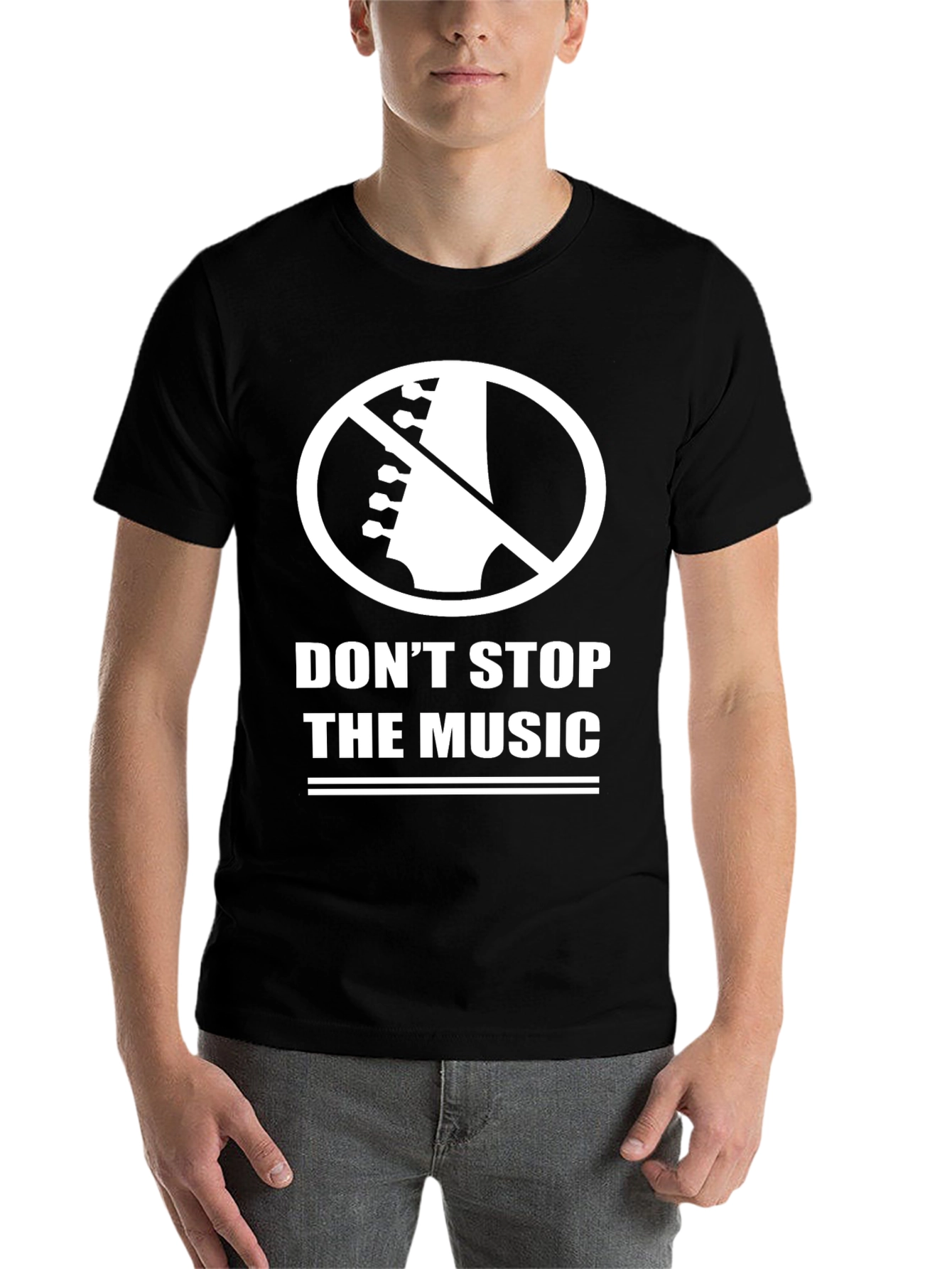 Black Don't Stop The Music Black T-Shirt view 7