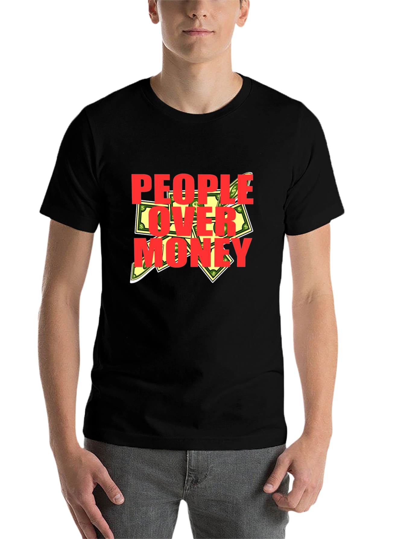 Black People Over Money Graphic T-Shirt view 7