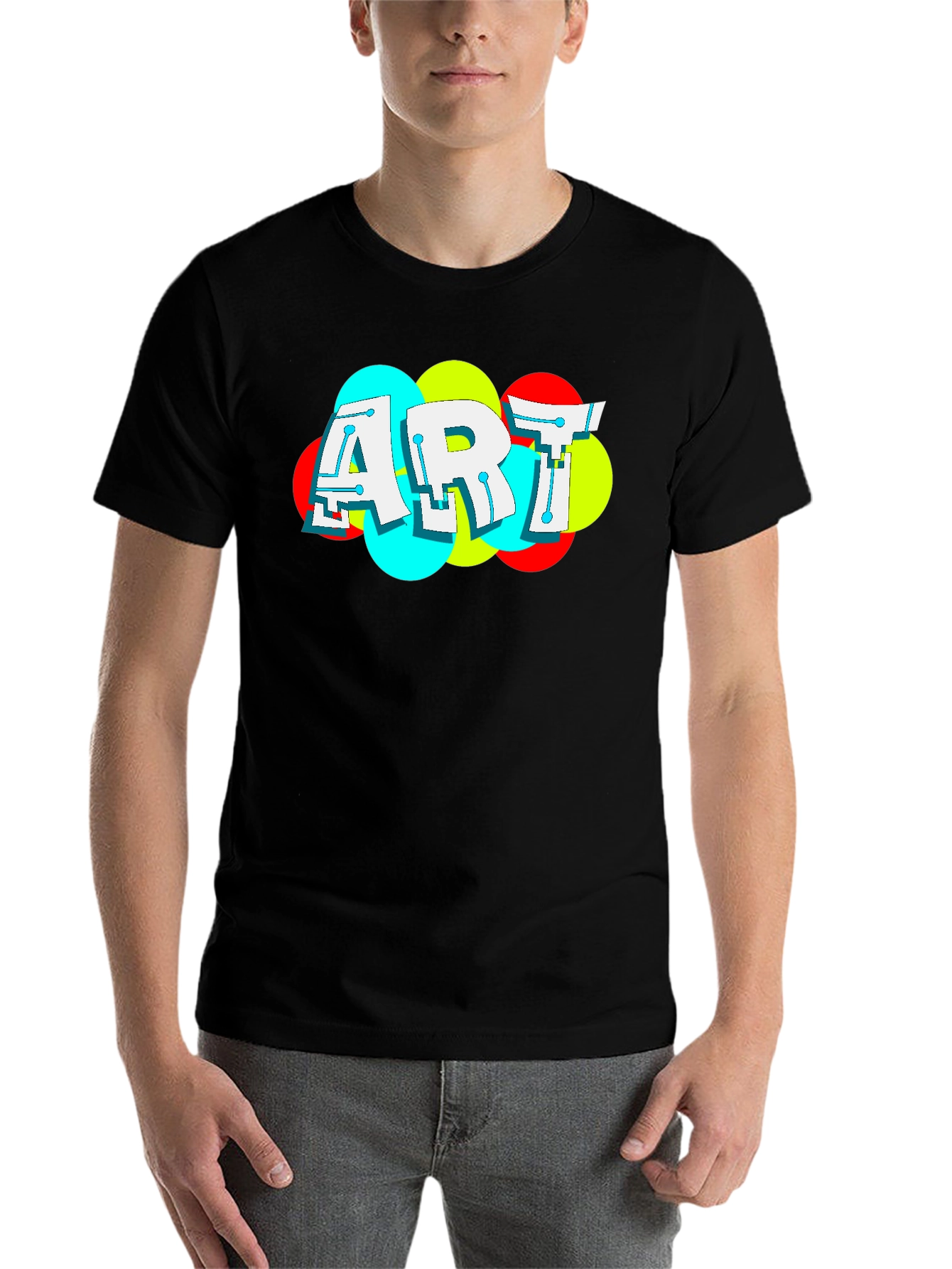 Black ART Graphic Tee - Bold Modern Design view 7