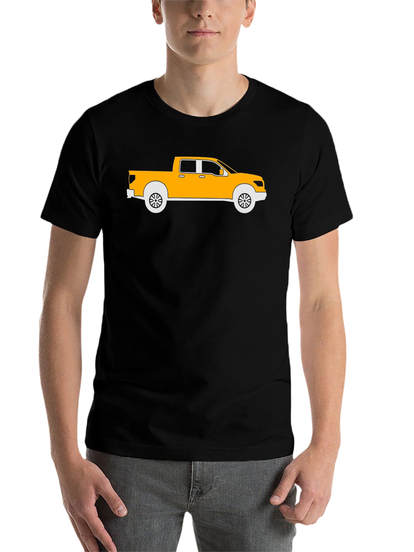 Truck Graphic Tee - Men's Black T-Shirt - 7