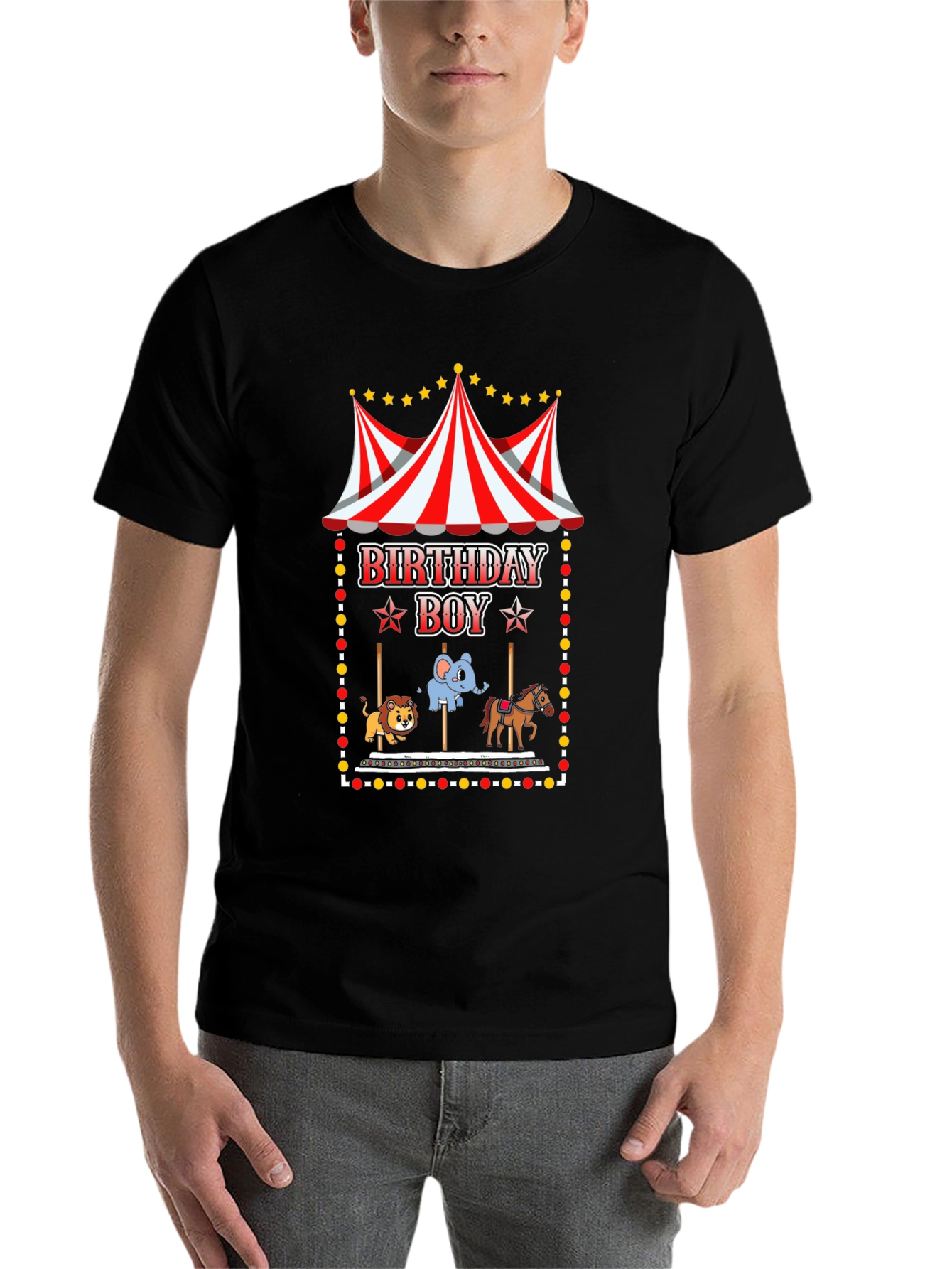 Black Birthday Boy Circus T-Shirt view 7