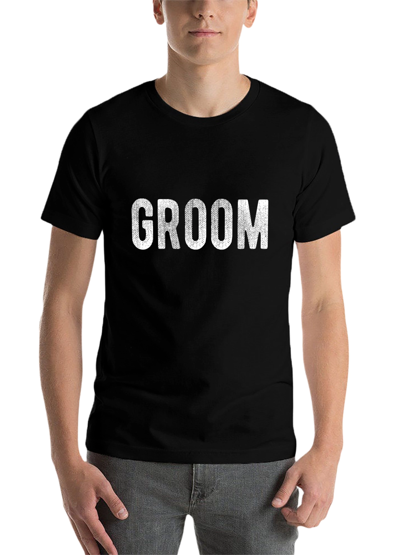 Black Groom Graphic Print Black T-Shirt view 7