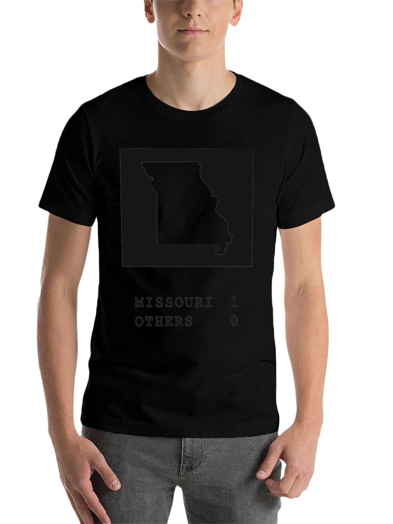 Black Men's Solid Black Graphic T-Shirt view 7