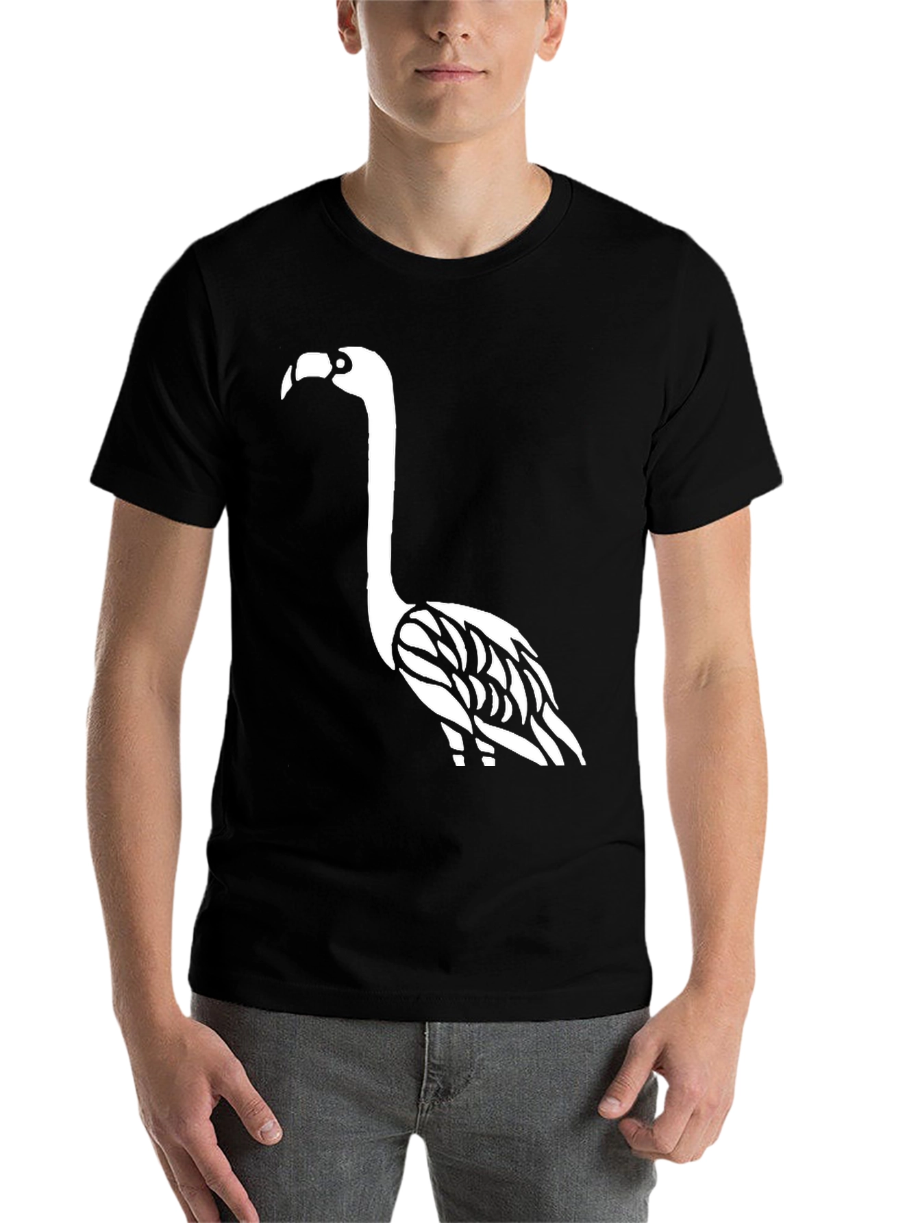 Flamingo Graphic Tee - Trendy Black Cotton Shirt - 7