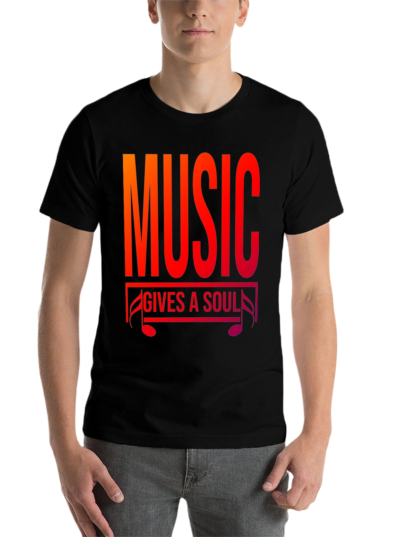 Black Music Gives A Soul T-Shirt view 7