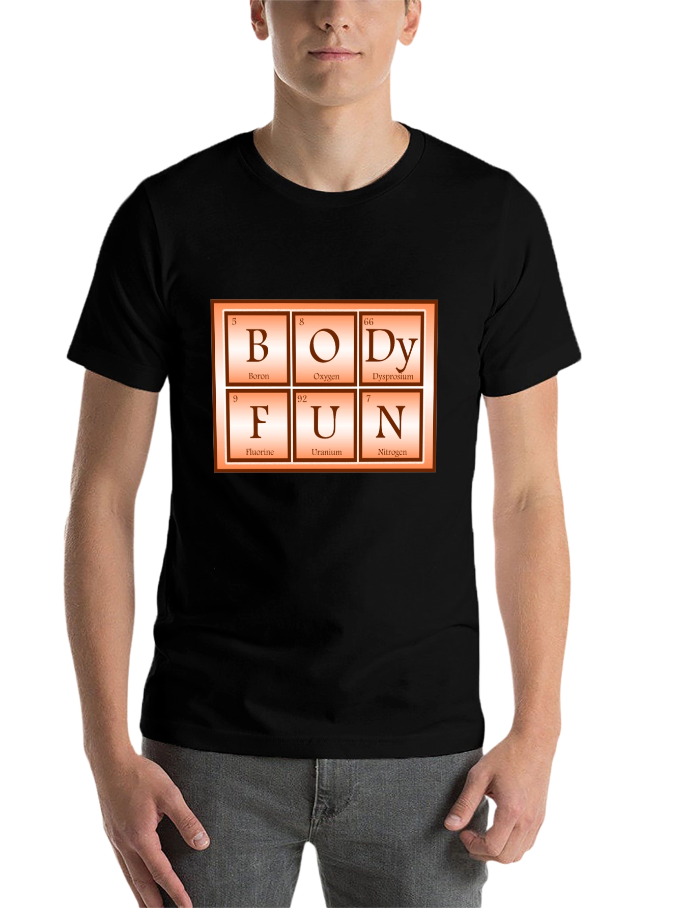 Black Periodic Table "Body Fun" Graphic Tee view 7