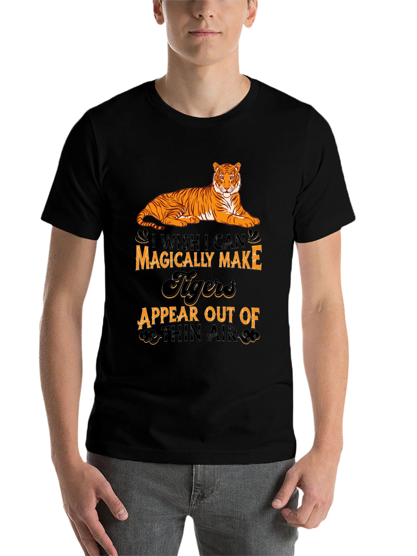 Black Magical Tiger Graphic Tee view 7