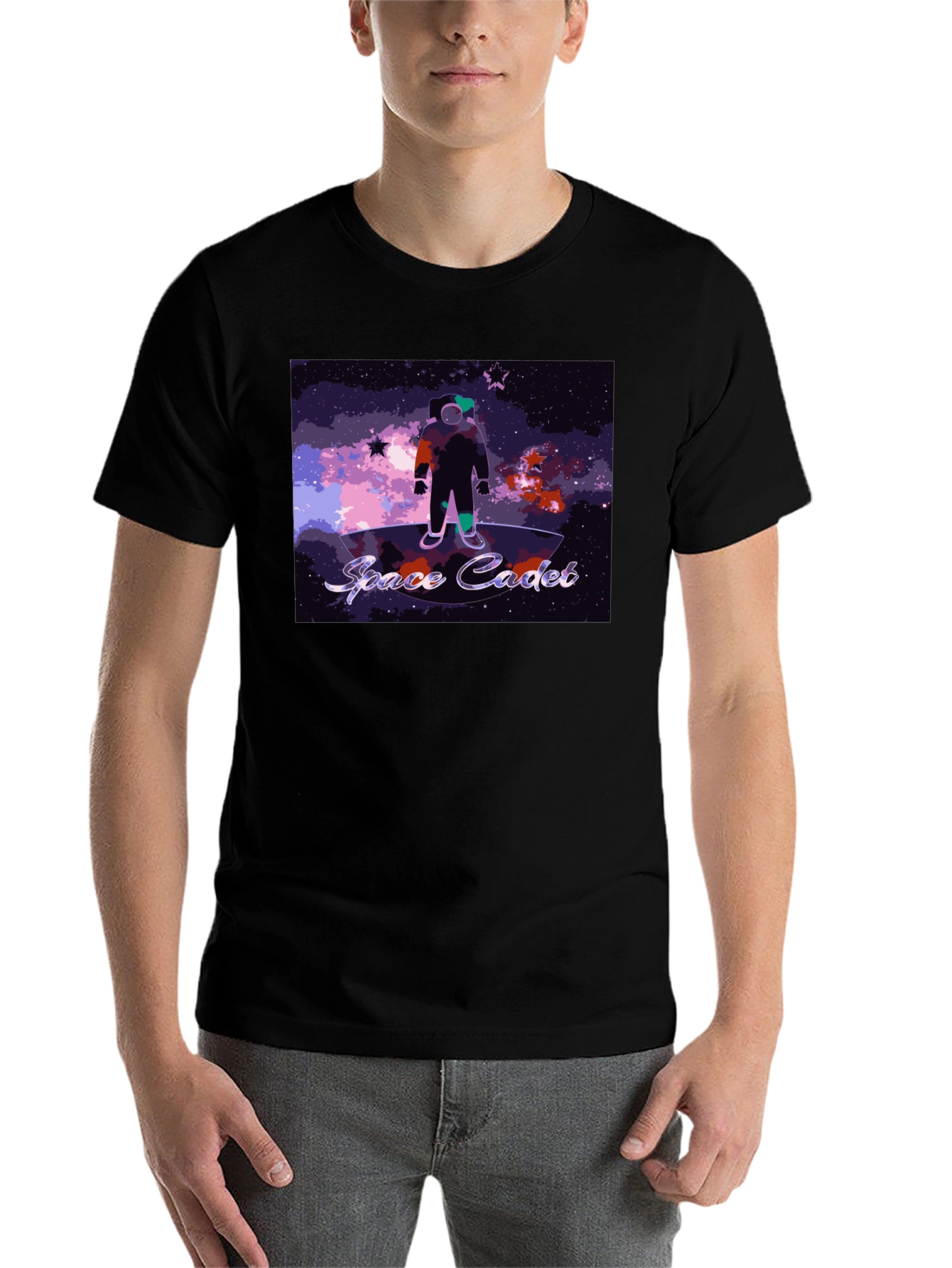 Black Space Cadet Graphic Tee - Explore the Cosmos in Style! view 7