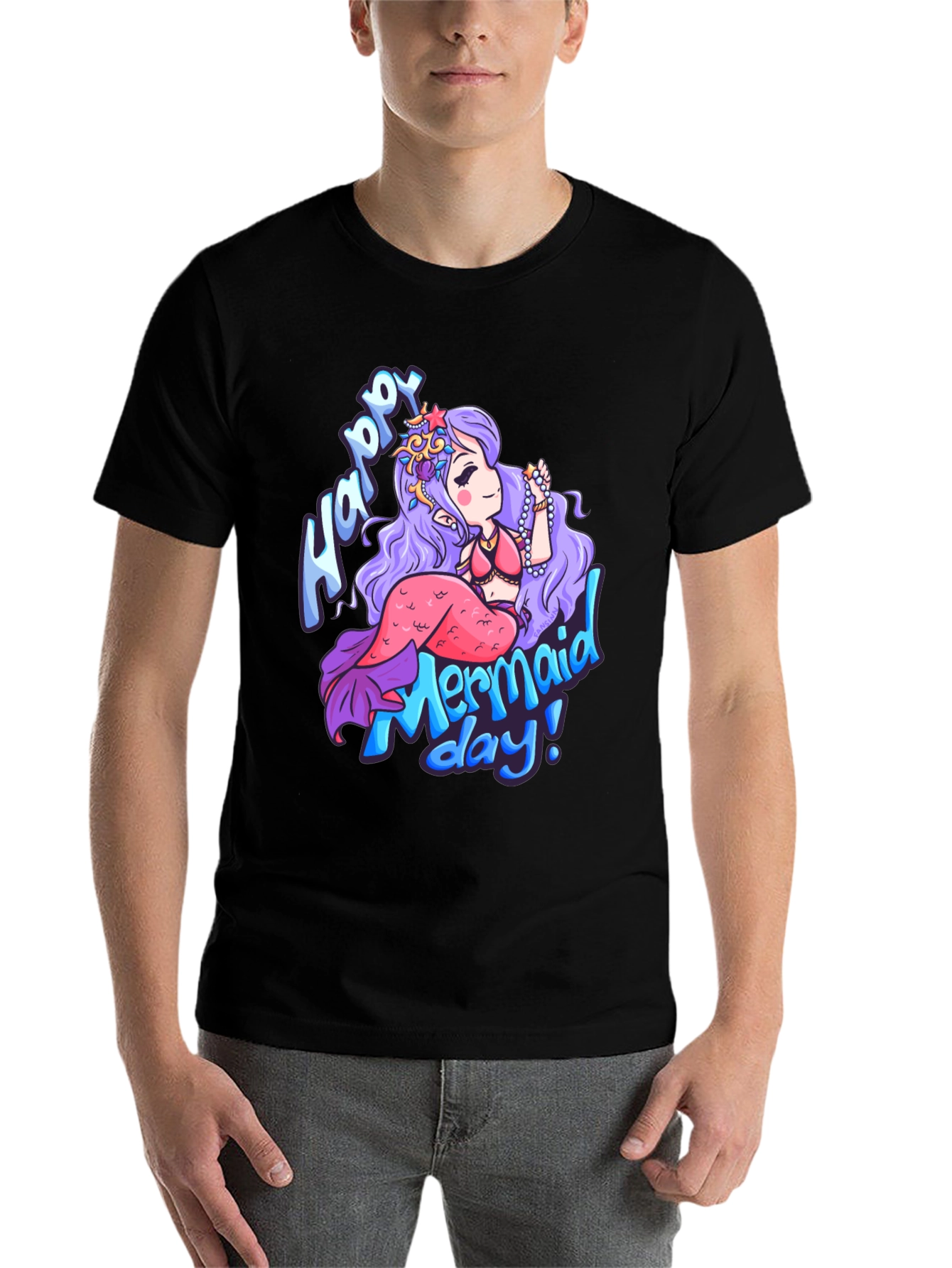 Happy Mermaid Day T-Shirt - Unique Graphic Tee - 7