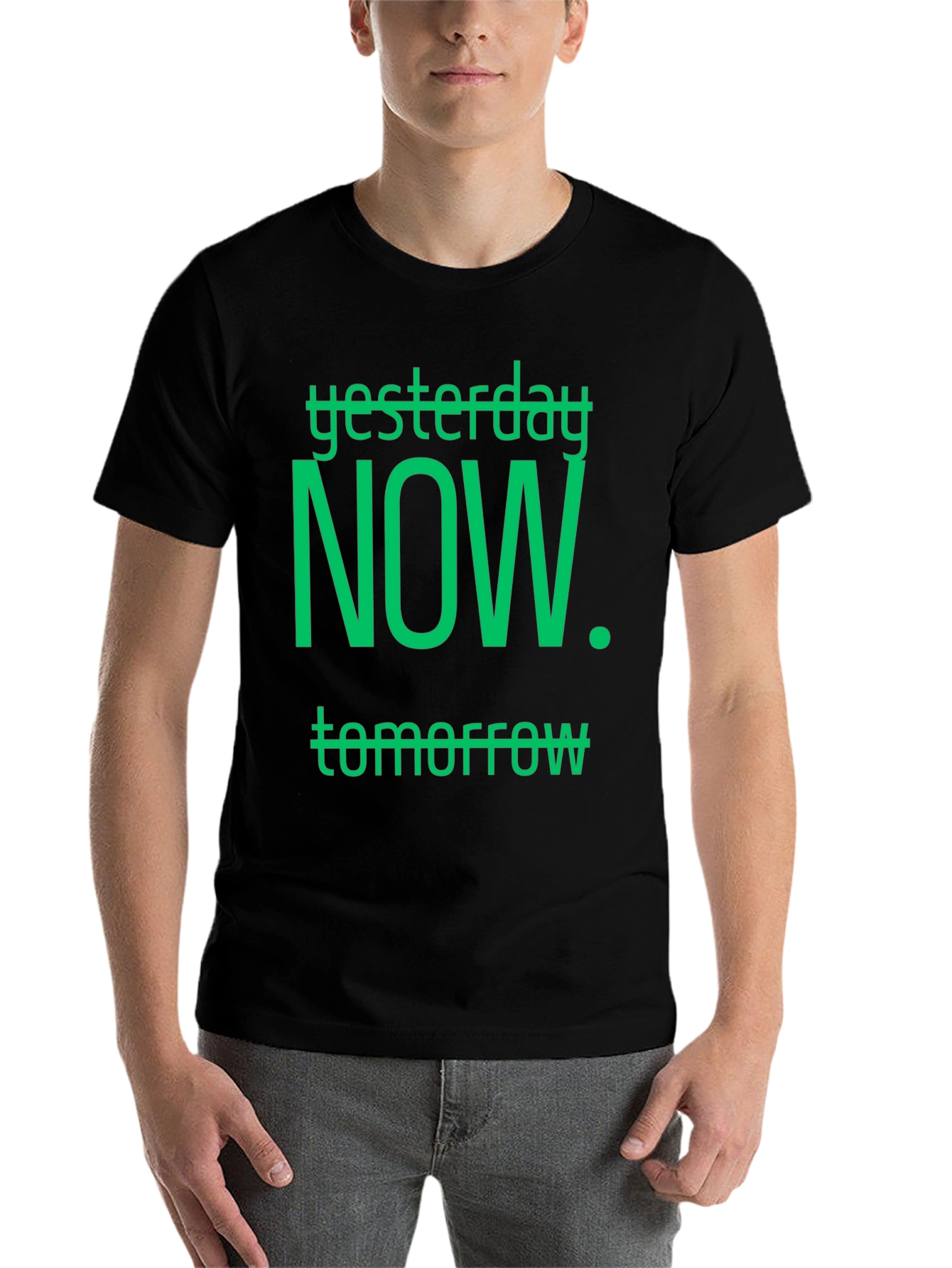 Black Yesterday, Now, Tomorrow Graphic T-Shirt view 7