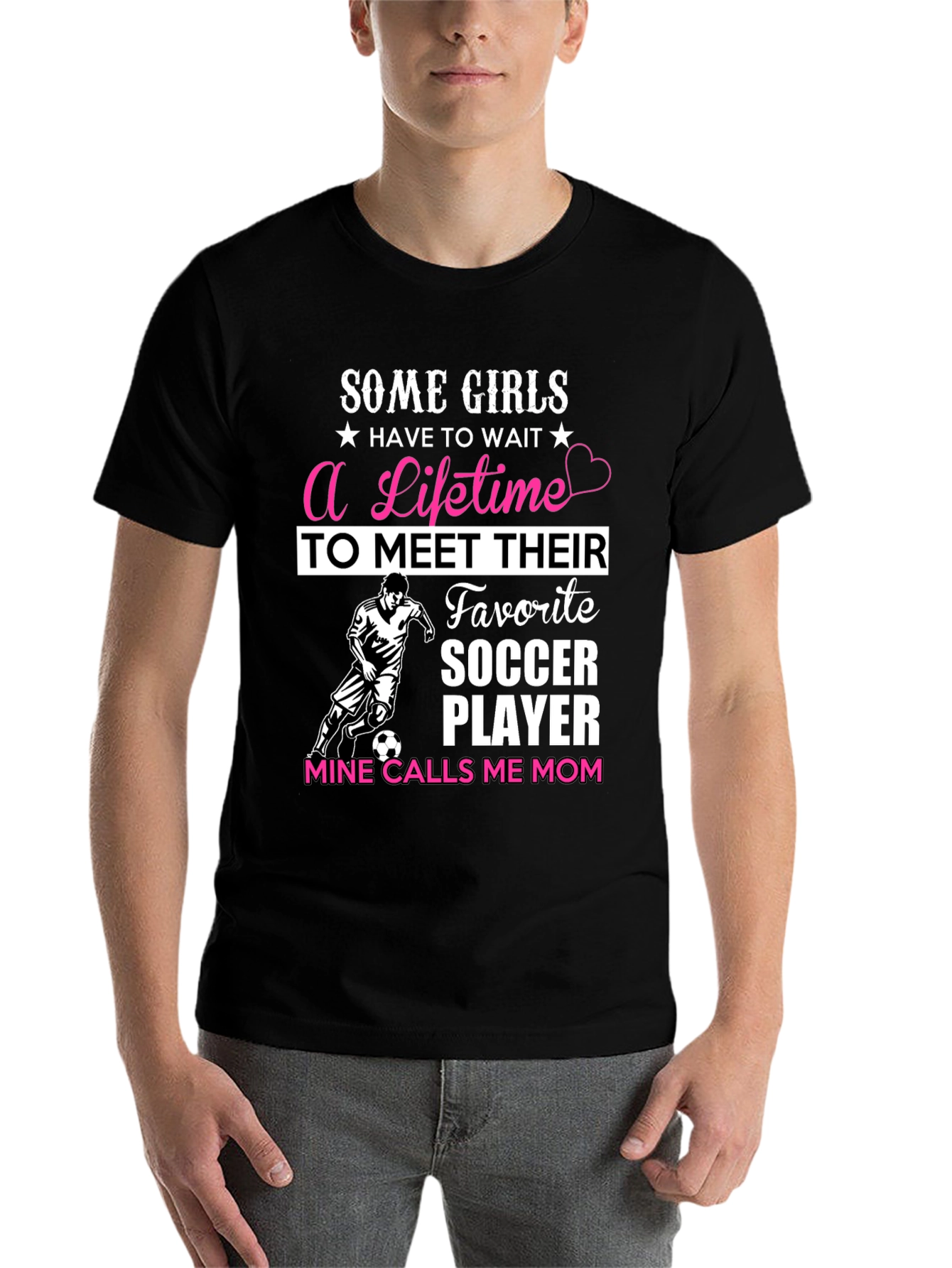 Black Soccer Mom T-Shirt - Favorite Player view 7