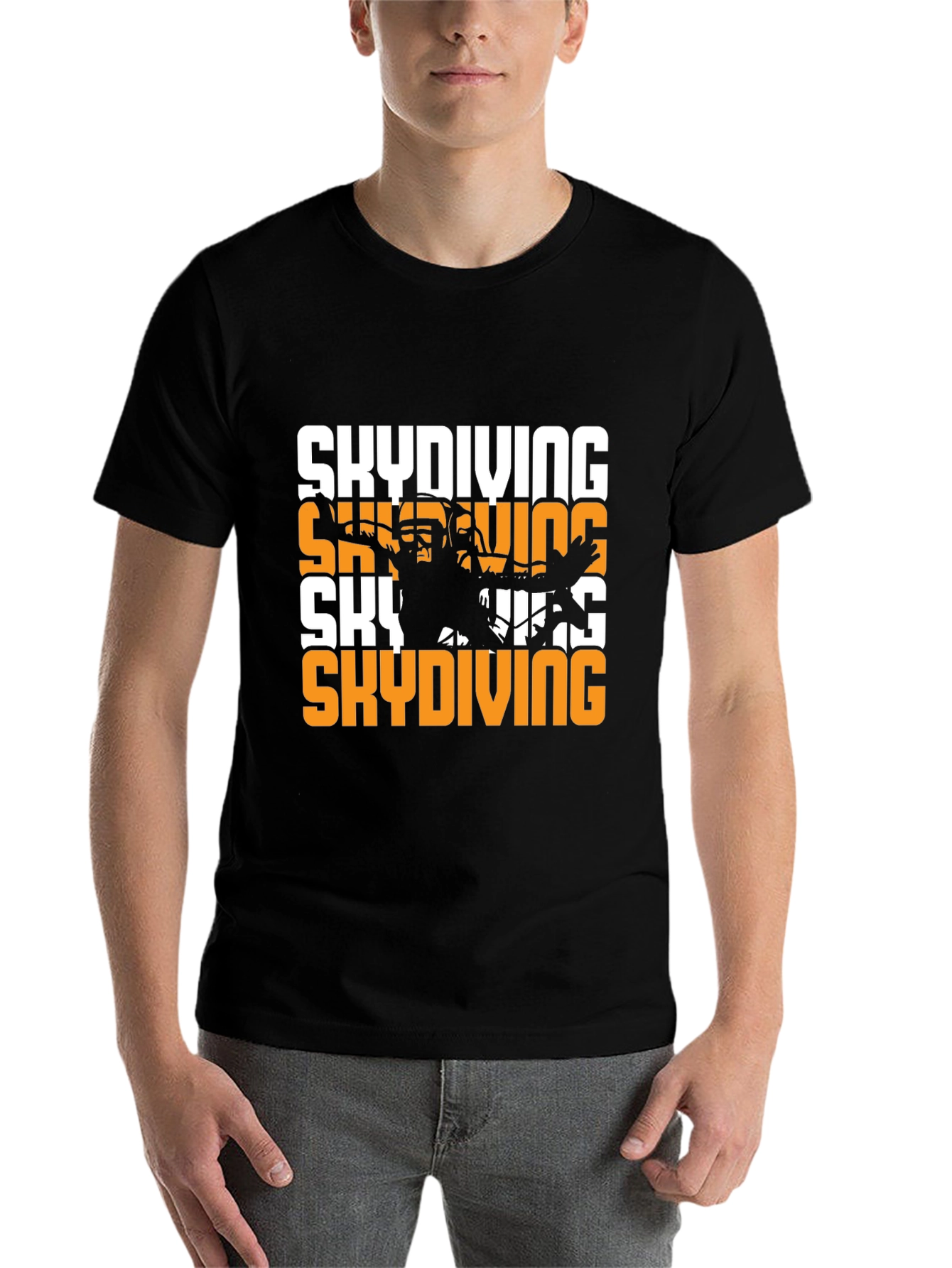 Black Skydiving Graphic Tee - Extreme Sportswear view 7