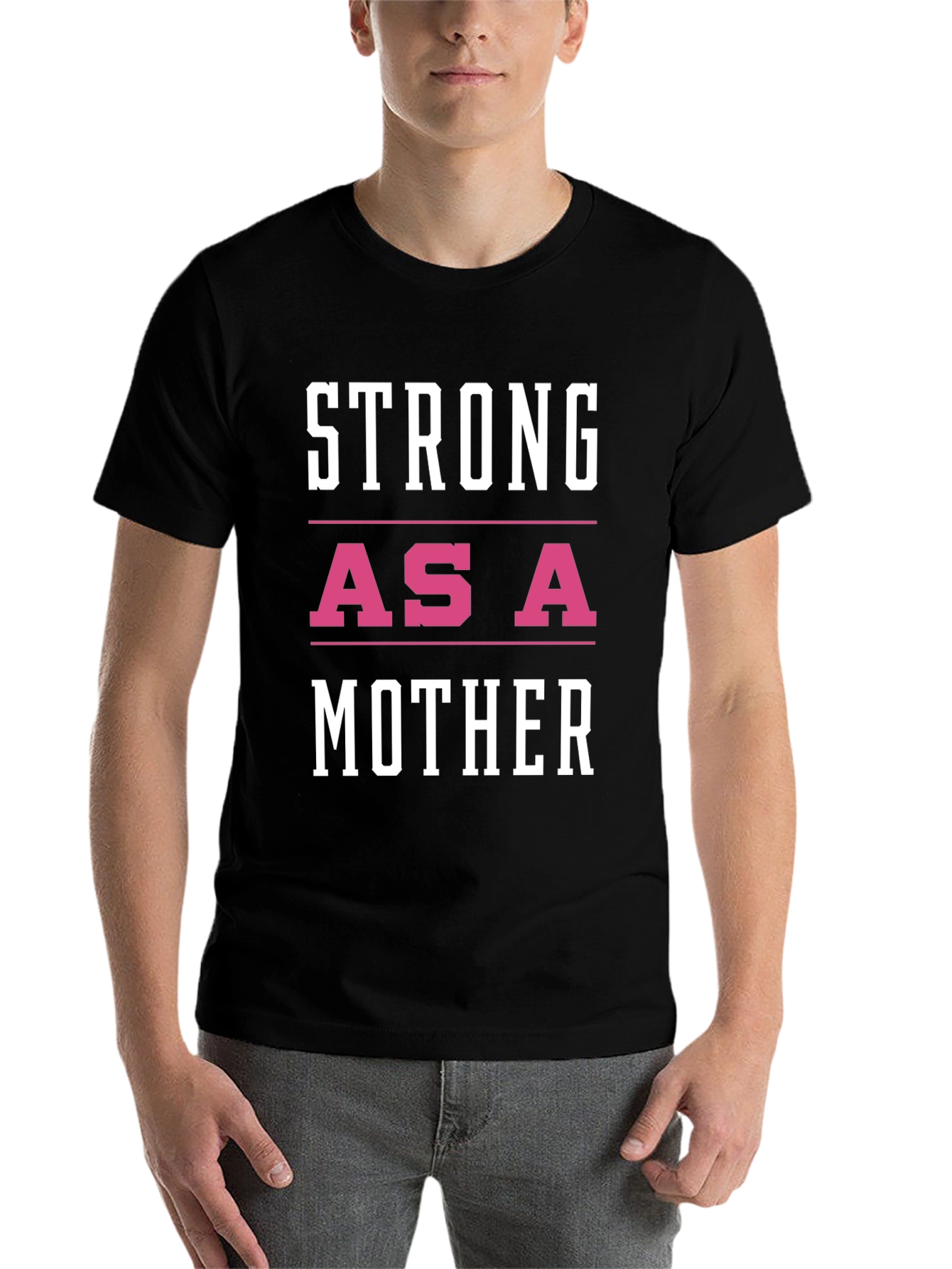 Black Strong As A Mother Graphic Tee view 7