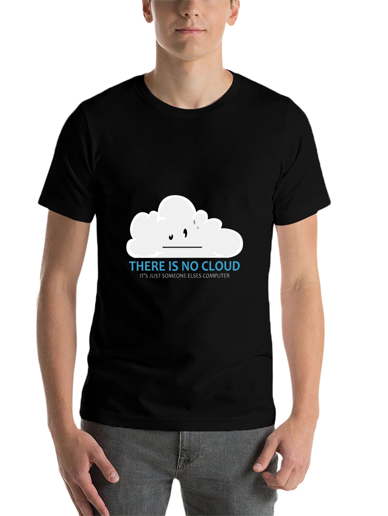 Black No Cloud Funny Tech T-Shirt - Programmer Gift view 7