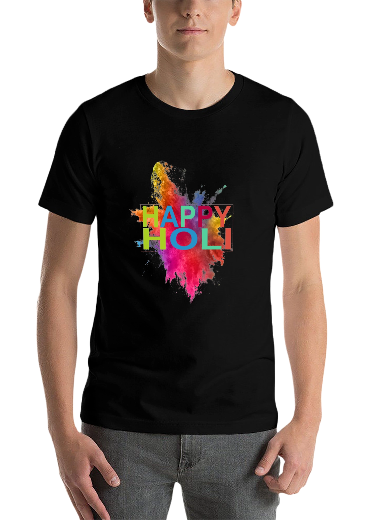 Happy Holi T-Shirt - Colorful Festive Wear - 7