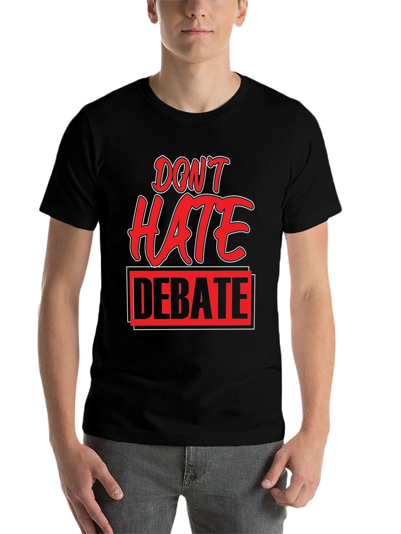 Don't Hate Debate Graphic Tee - 7