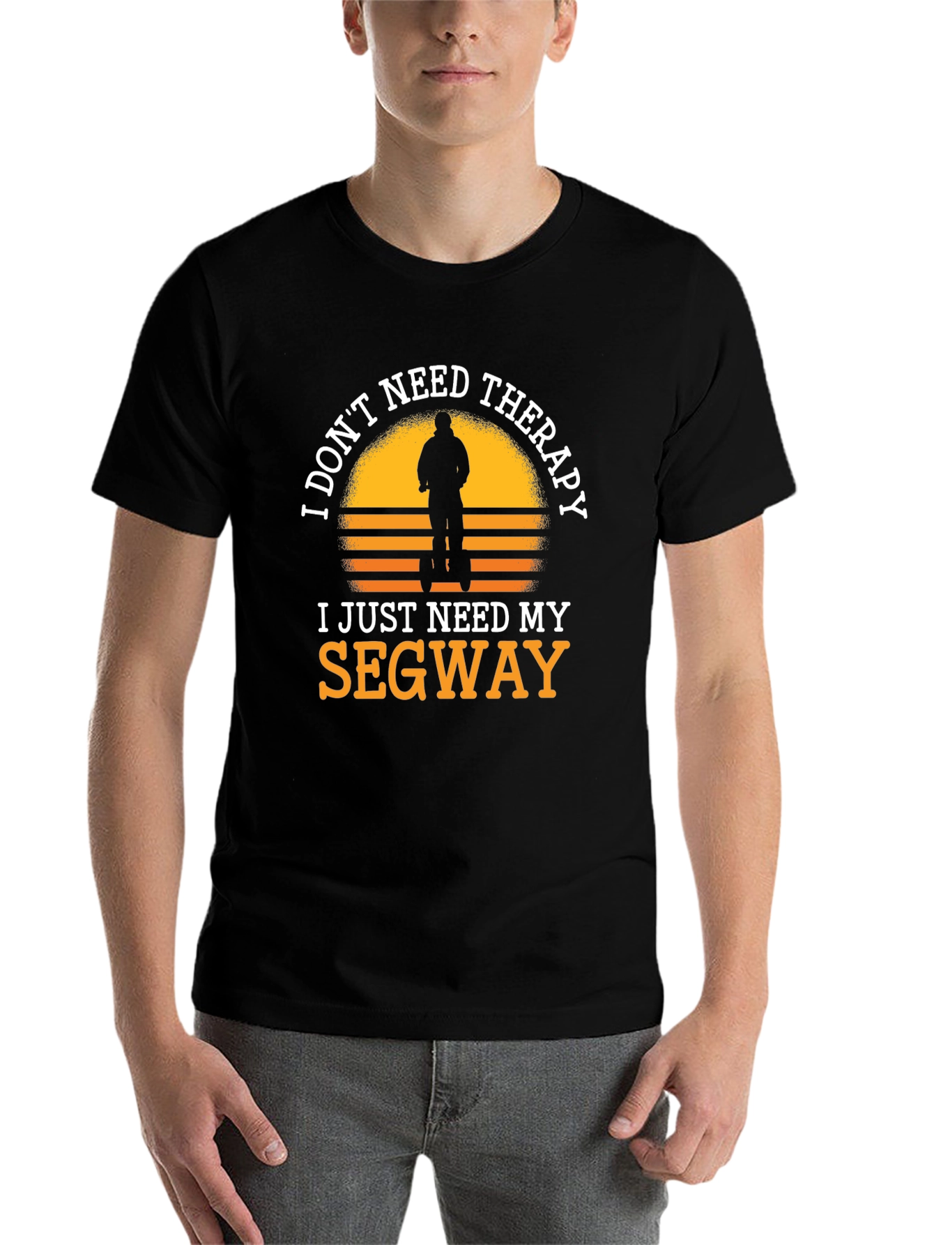 Black I Just Need My Segway Graphic T-Shirt view 7