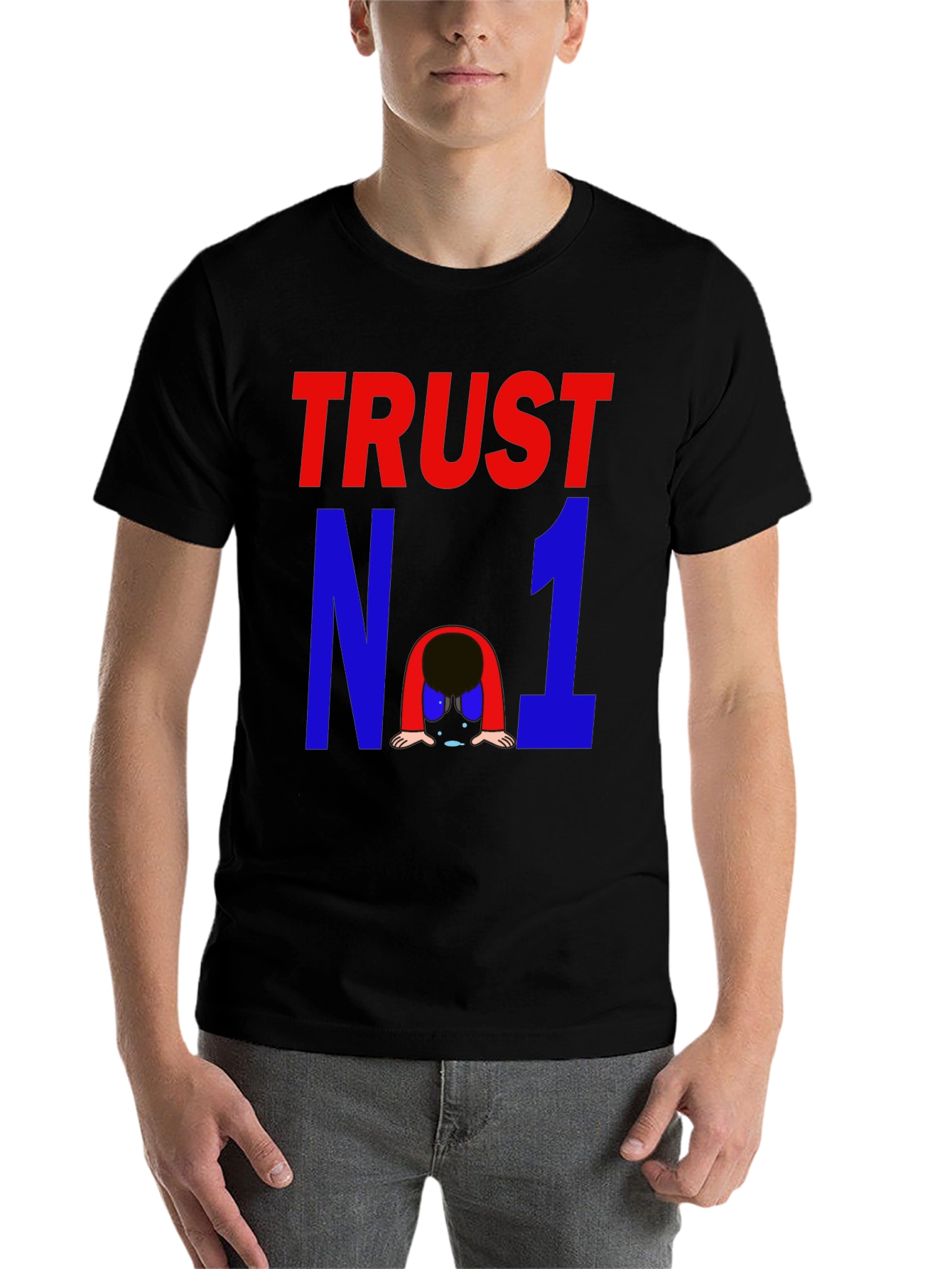 Black Trust No One Graphic Tee - Mens view 7