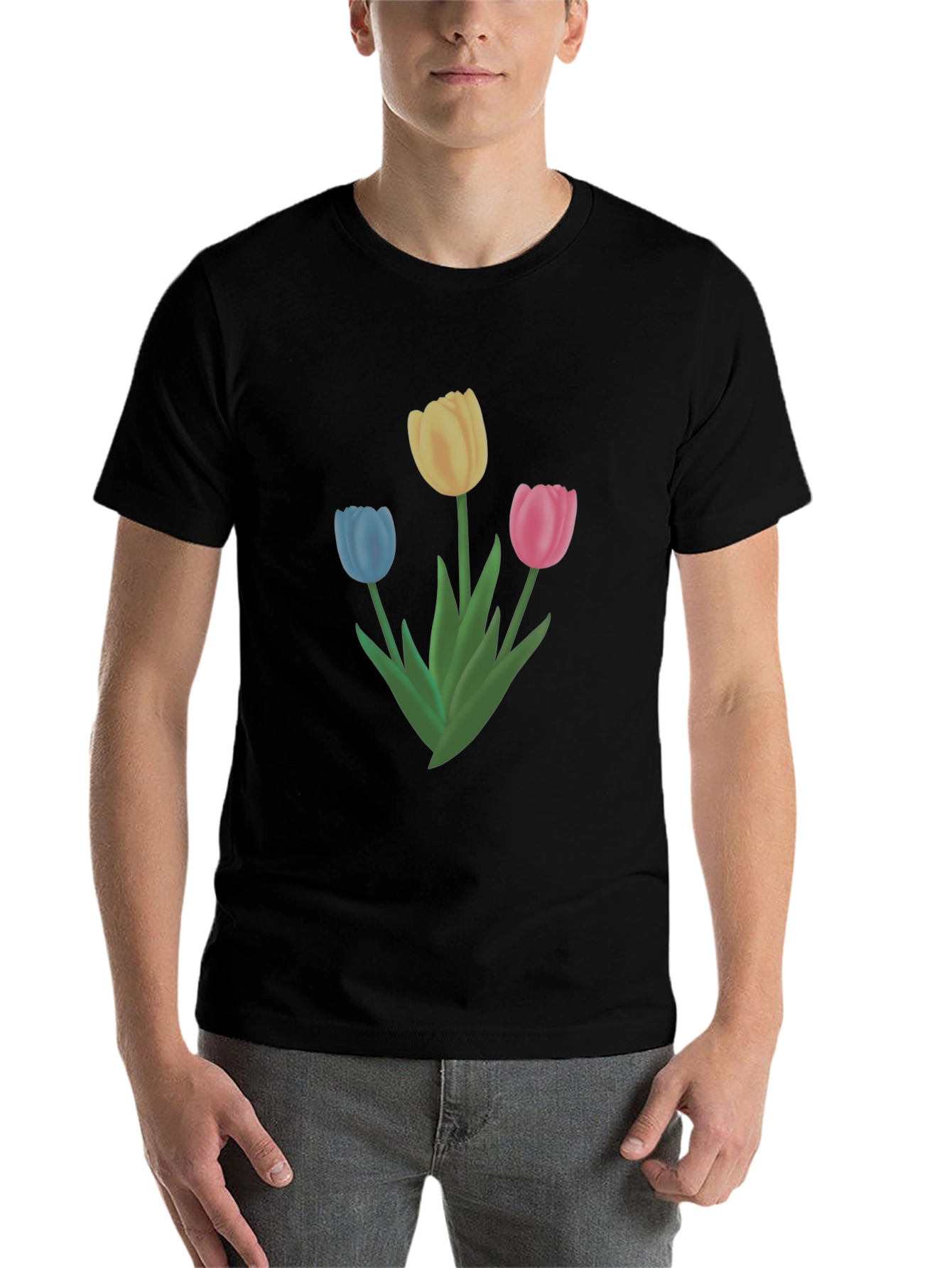 Black Tulip Trio Graphic Tee - Casual Comfort view 7