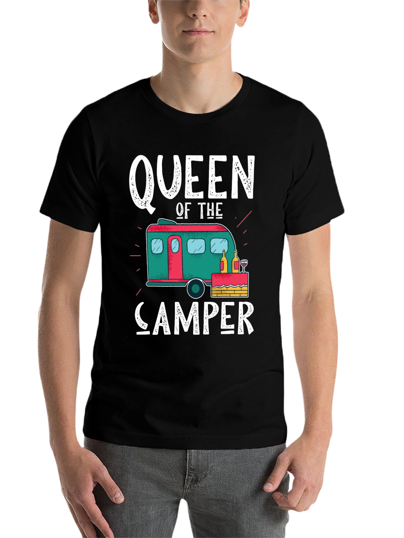 Black Queen of the Camper Graphic Tee view 7