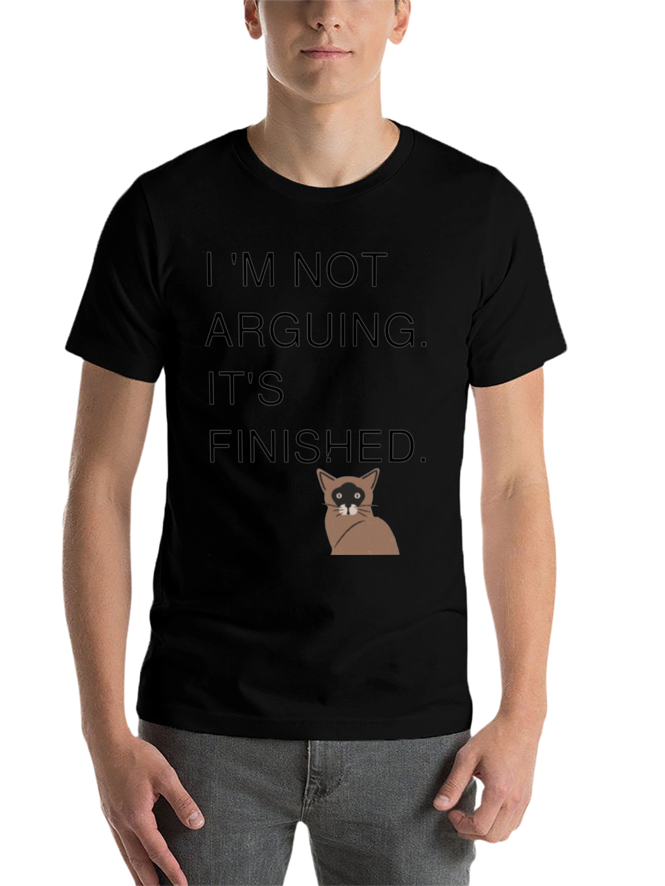 Black I'm Not Arguing It's Finished T-Shirt view 7