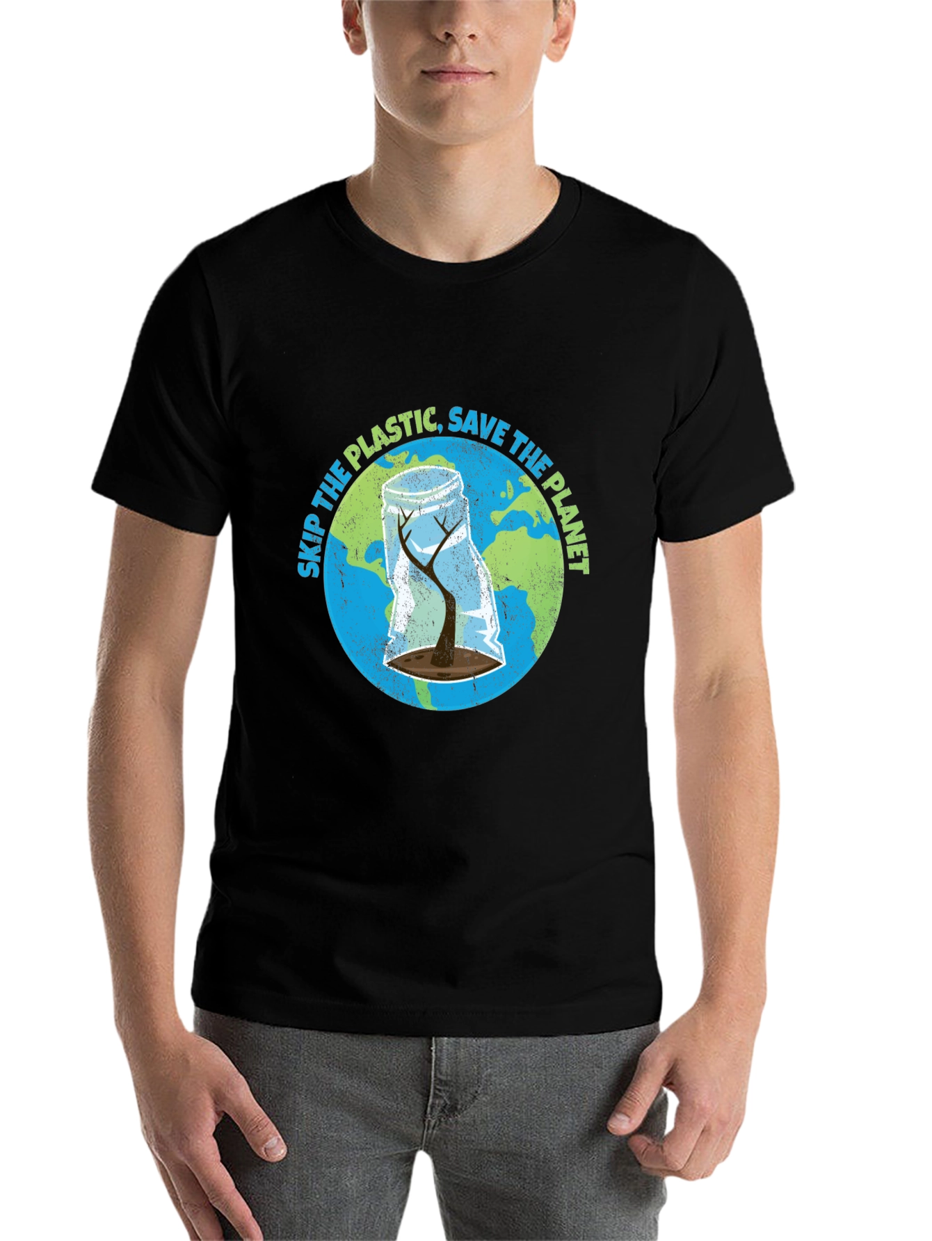 Black Save The Planet Graphic T-Shirt view 7