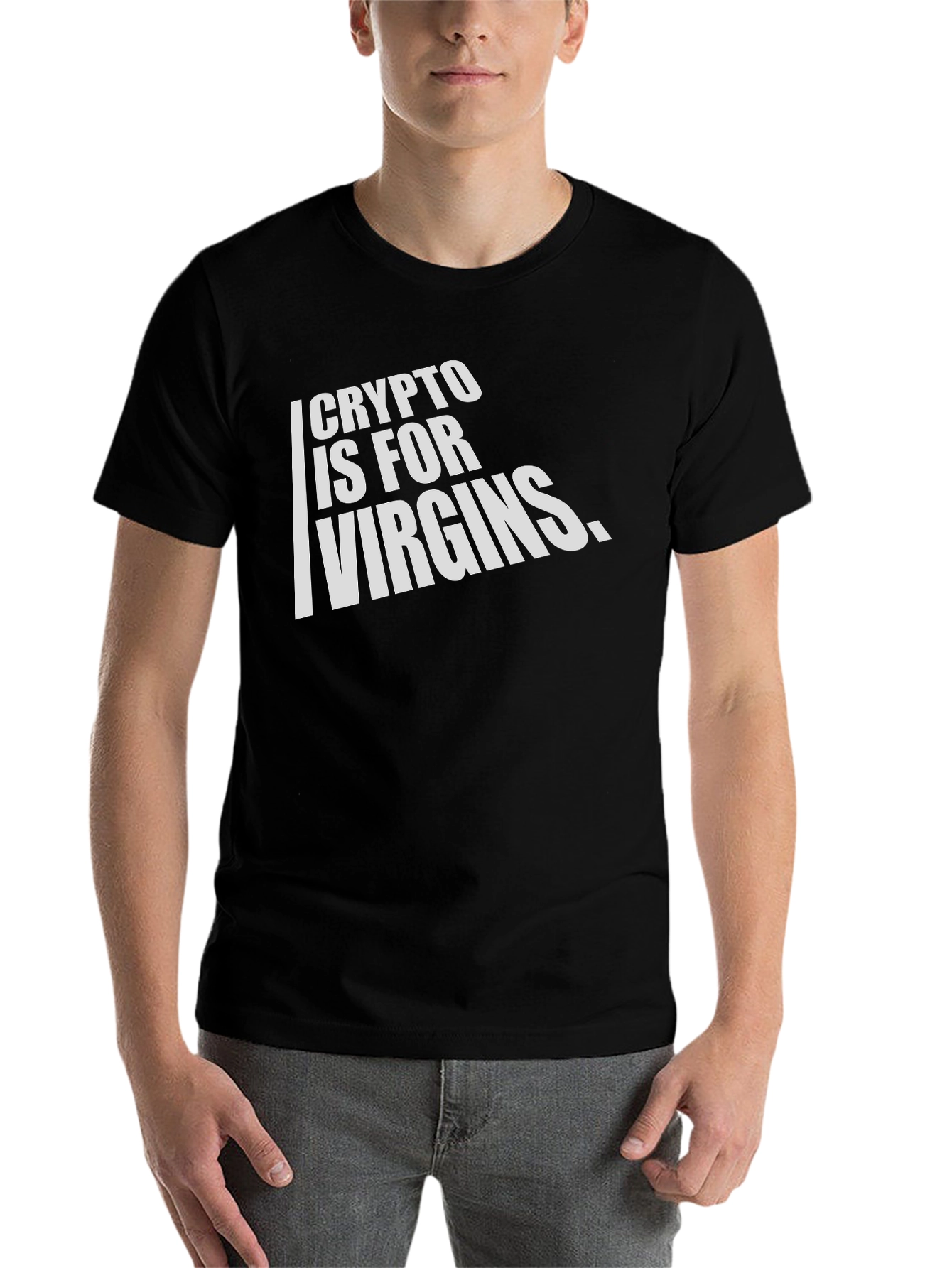 Black Crypto is For Virgins Black Graphic T-Shirt view 7