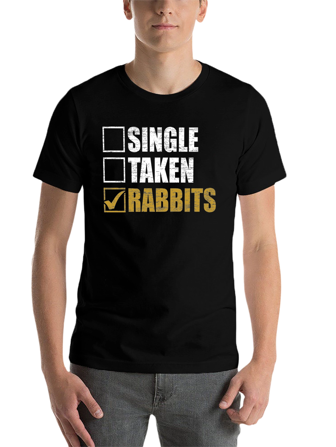 Black Single Taken Rabbits T-Shirt - Funny Animal Lover Tee view 7