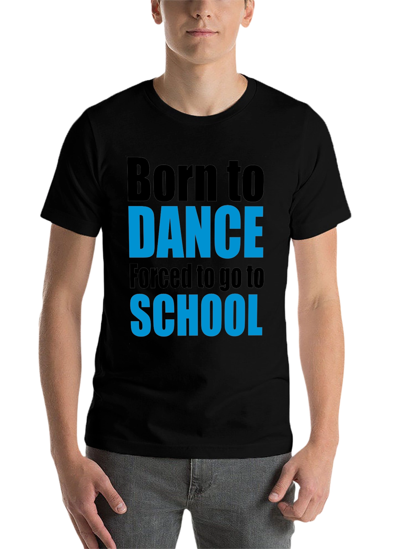 Black Born to Dance T-Shirt - Funny School Tee view 7