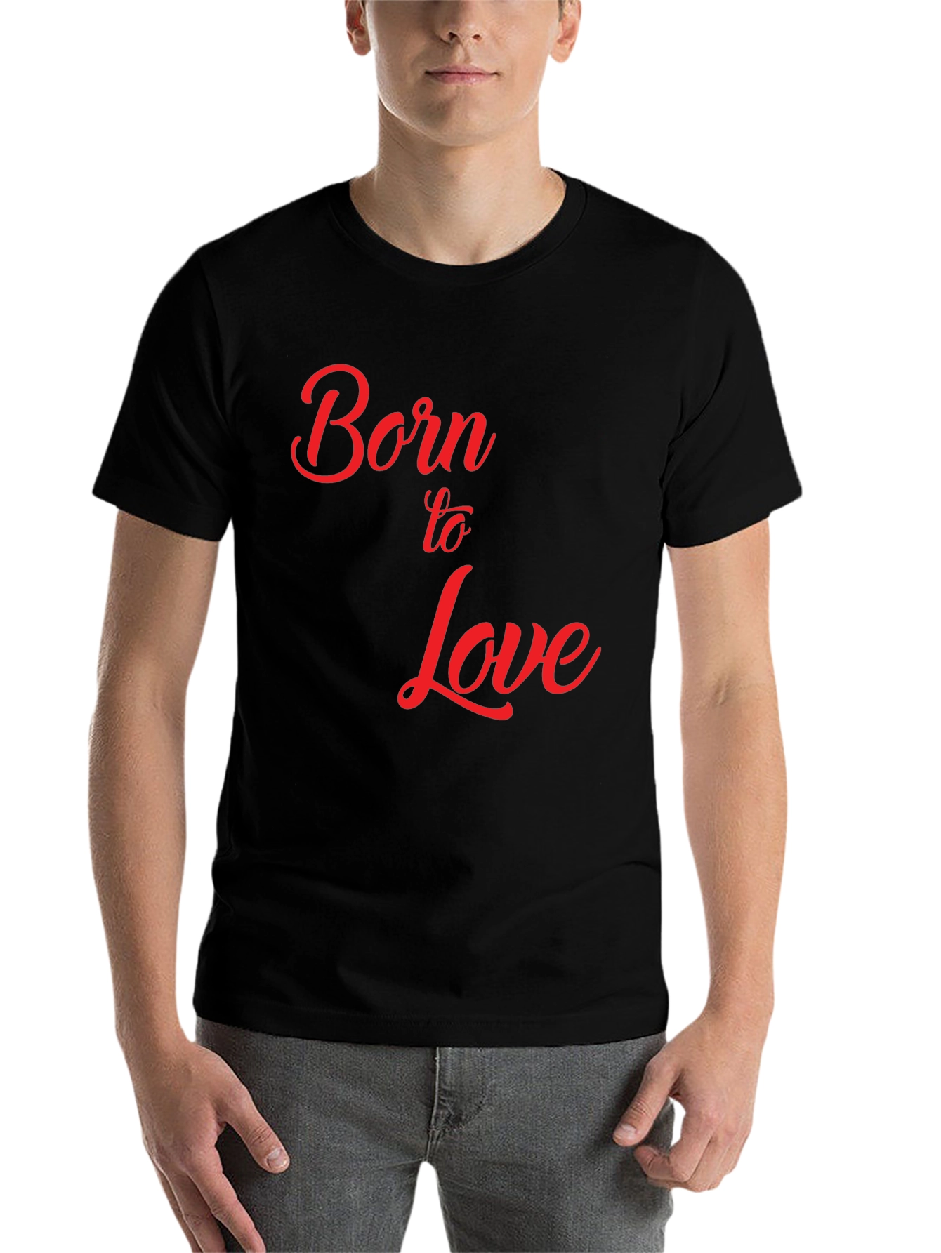 Black Born to Love Graphic T-Shirt - Black view 7