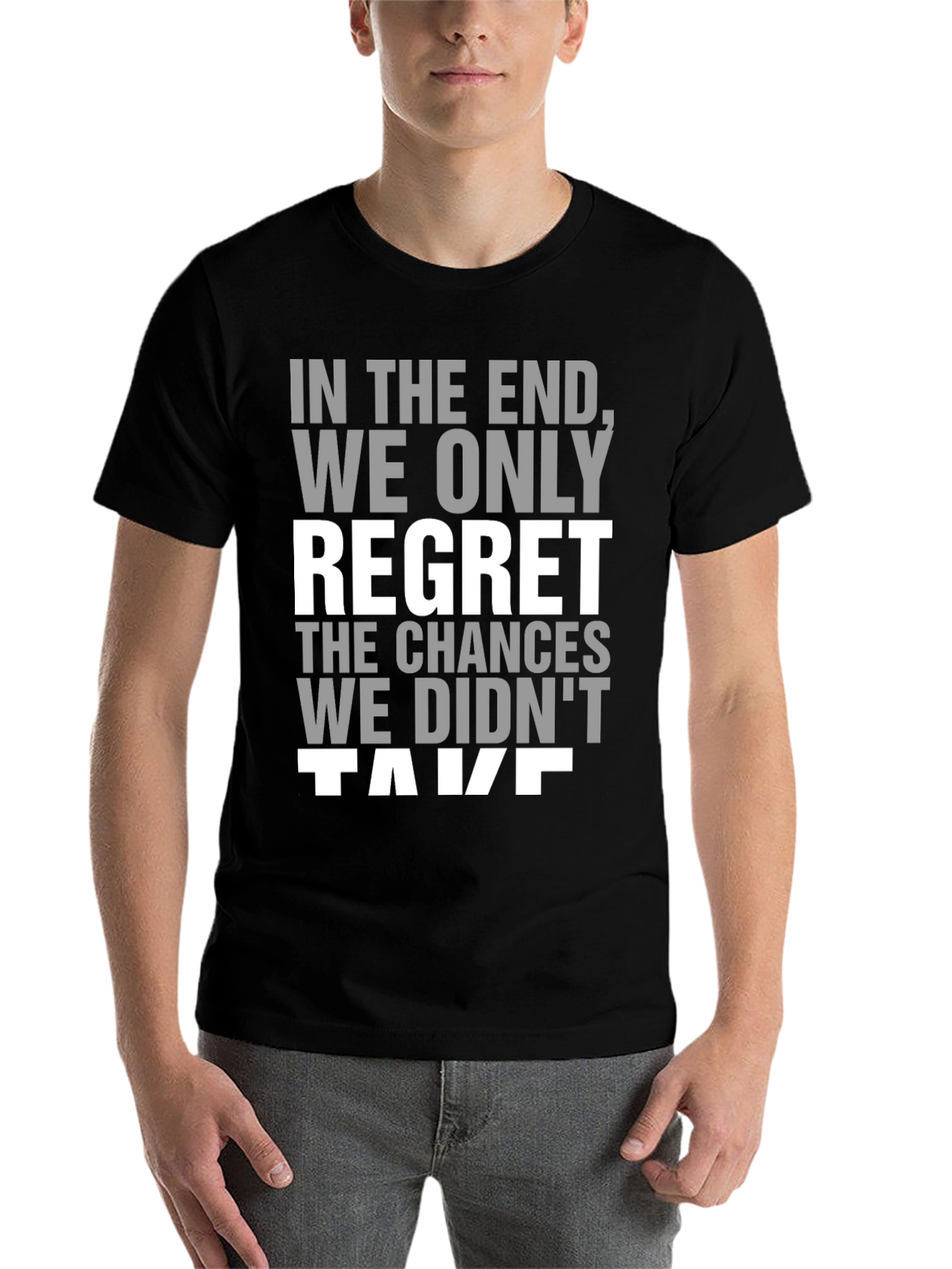 Black In the End Regret Tee - Black Inspirational T-Shirt view 7