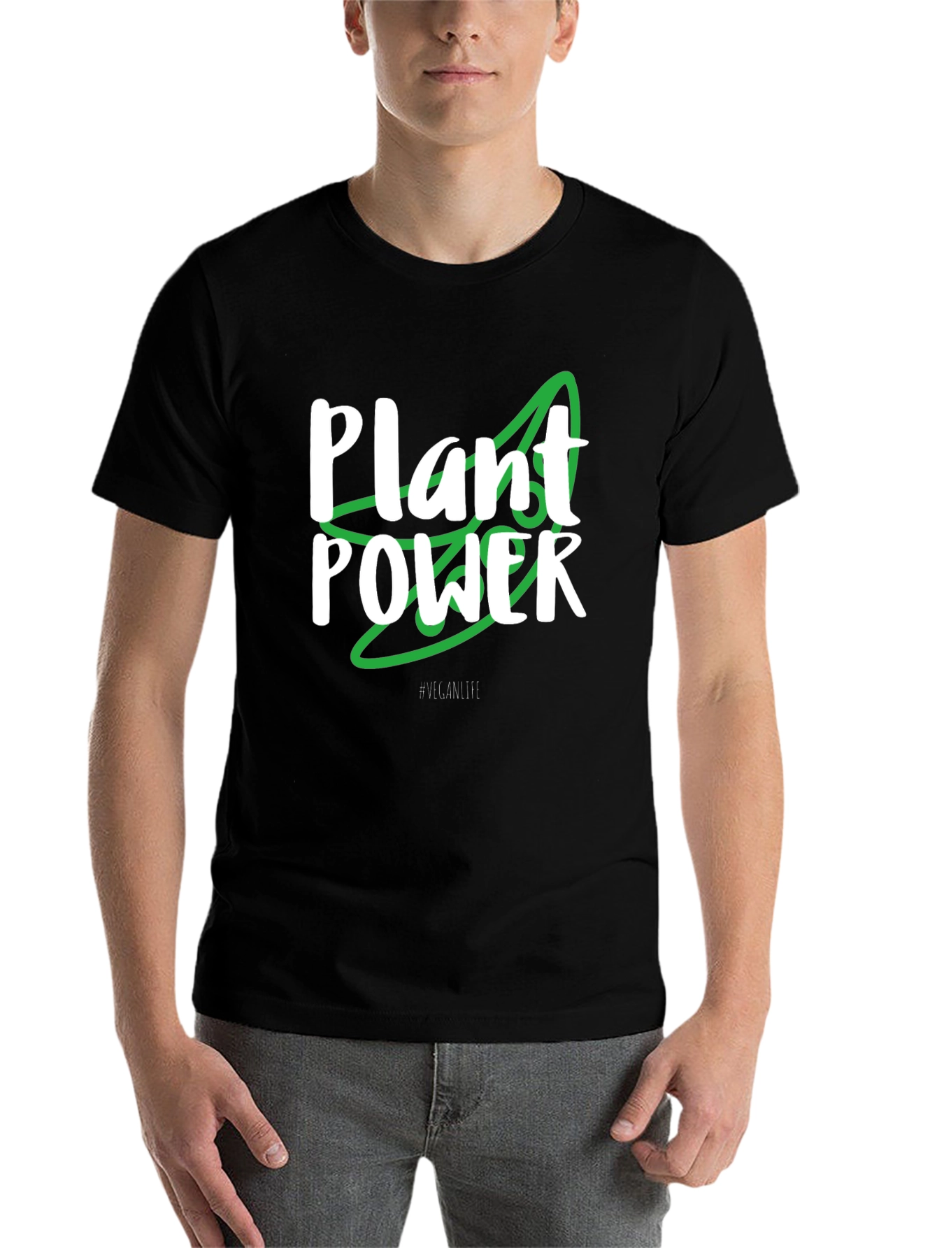 Plant Power Vegan T-Shirt - Black - 7