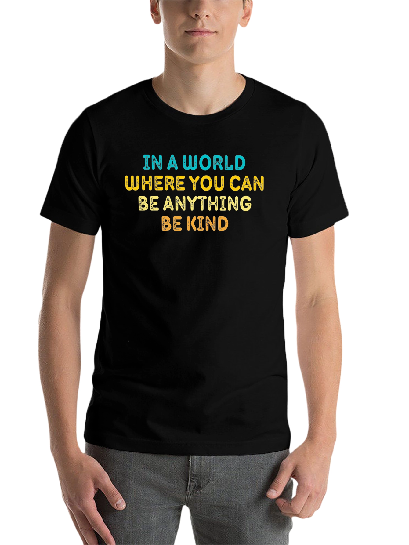 Black Be Kind T-Shirt - Inspirational Graphic Tee view 7