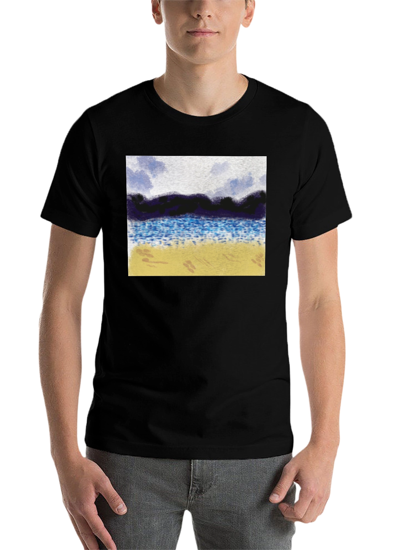 Black Beachfront T-Shirt - Coastal Style view 7