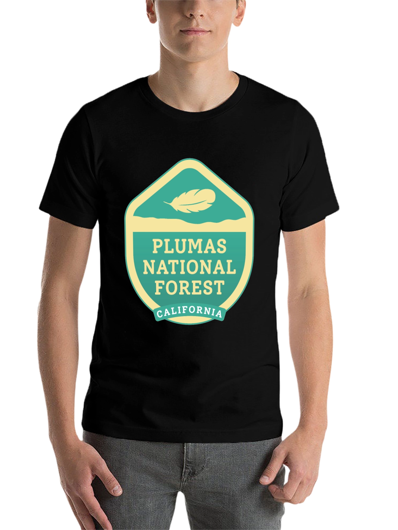 Black Plumas National Forest Graphic Tee - Black view 7