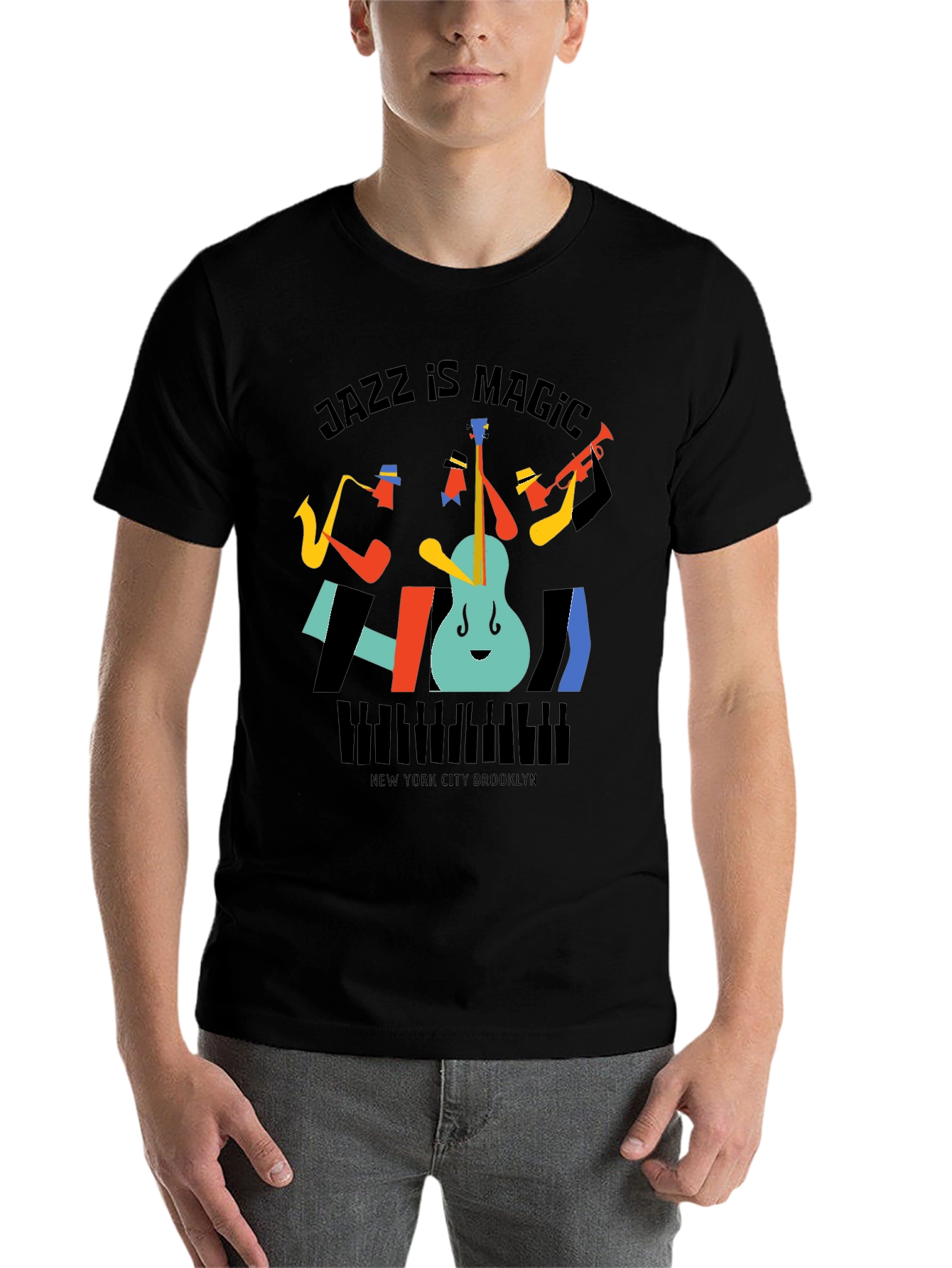 Black Jazz Is Magic Graphic Tee - New York City Brooklyn view 7